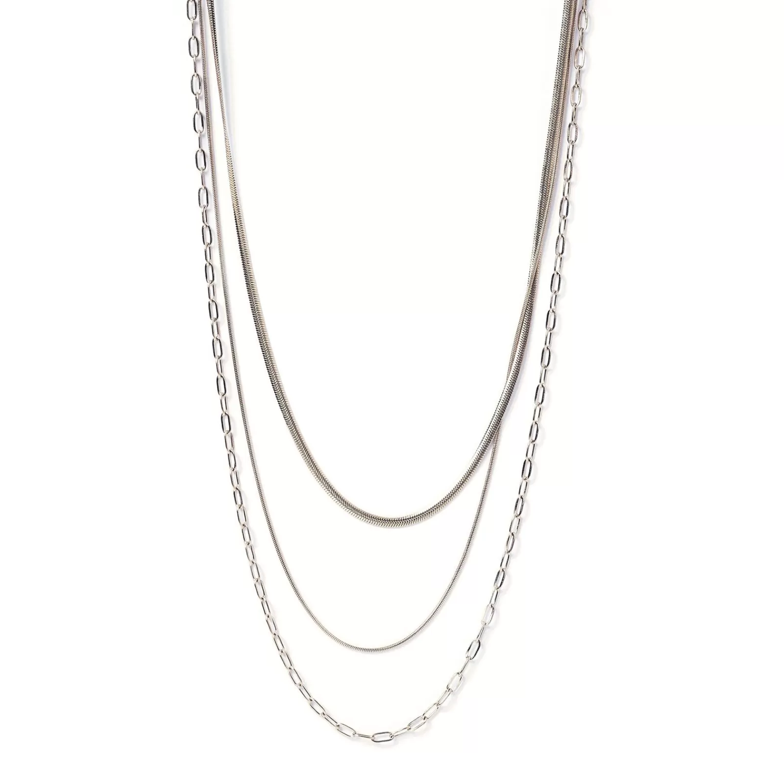 Arms Of Eve Silver | Chains | Amour Triple Silver Necklace