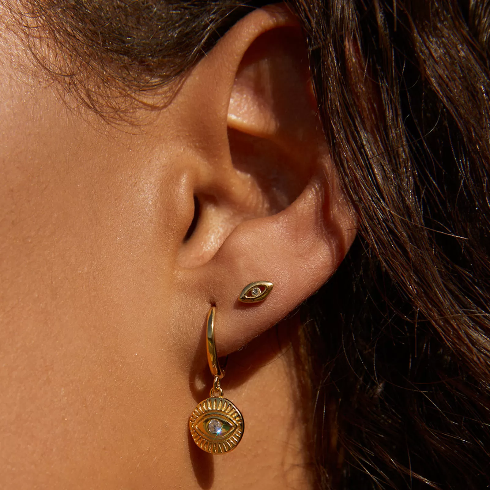 Arms Of Eve Gold | Studs | Amulet Gold Studs