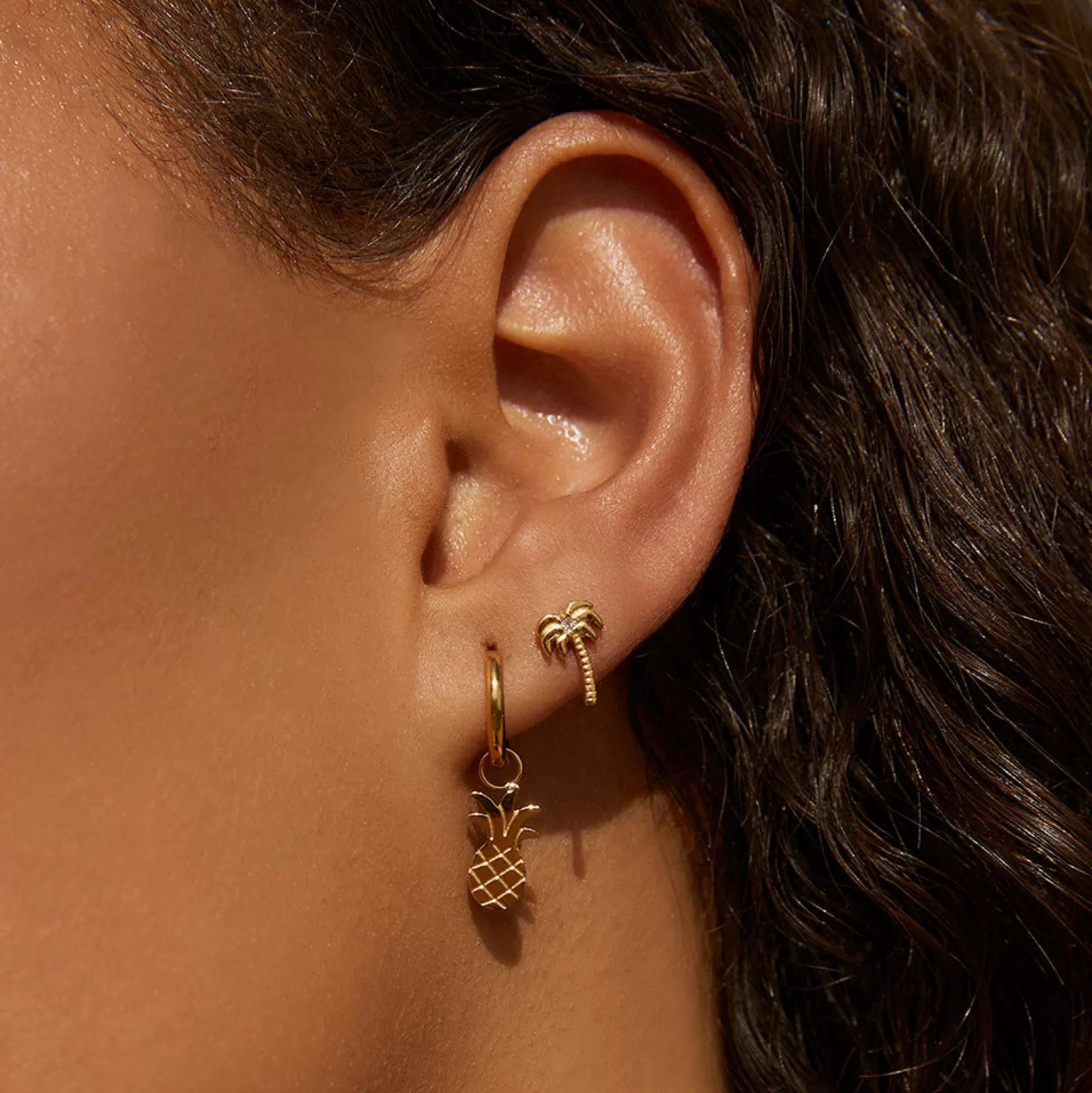 Arms Of Eve Gold | Charms | Ananas Gold Earrings