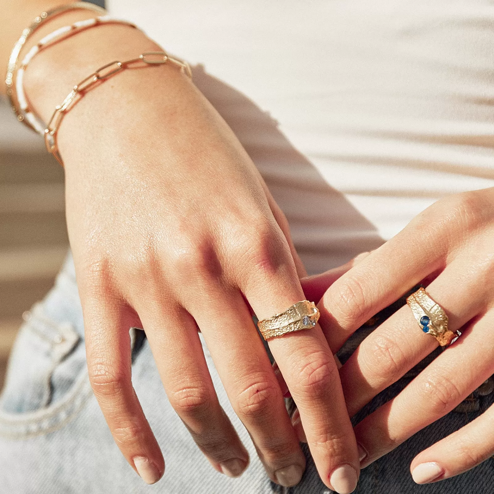 Arms Of Eve Stones | Adjustable | Anya Gold Ring - Clear Quartz ClearQuartz