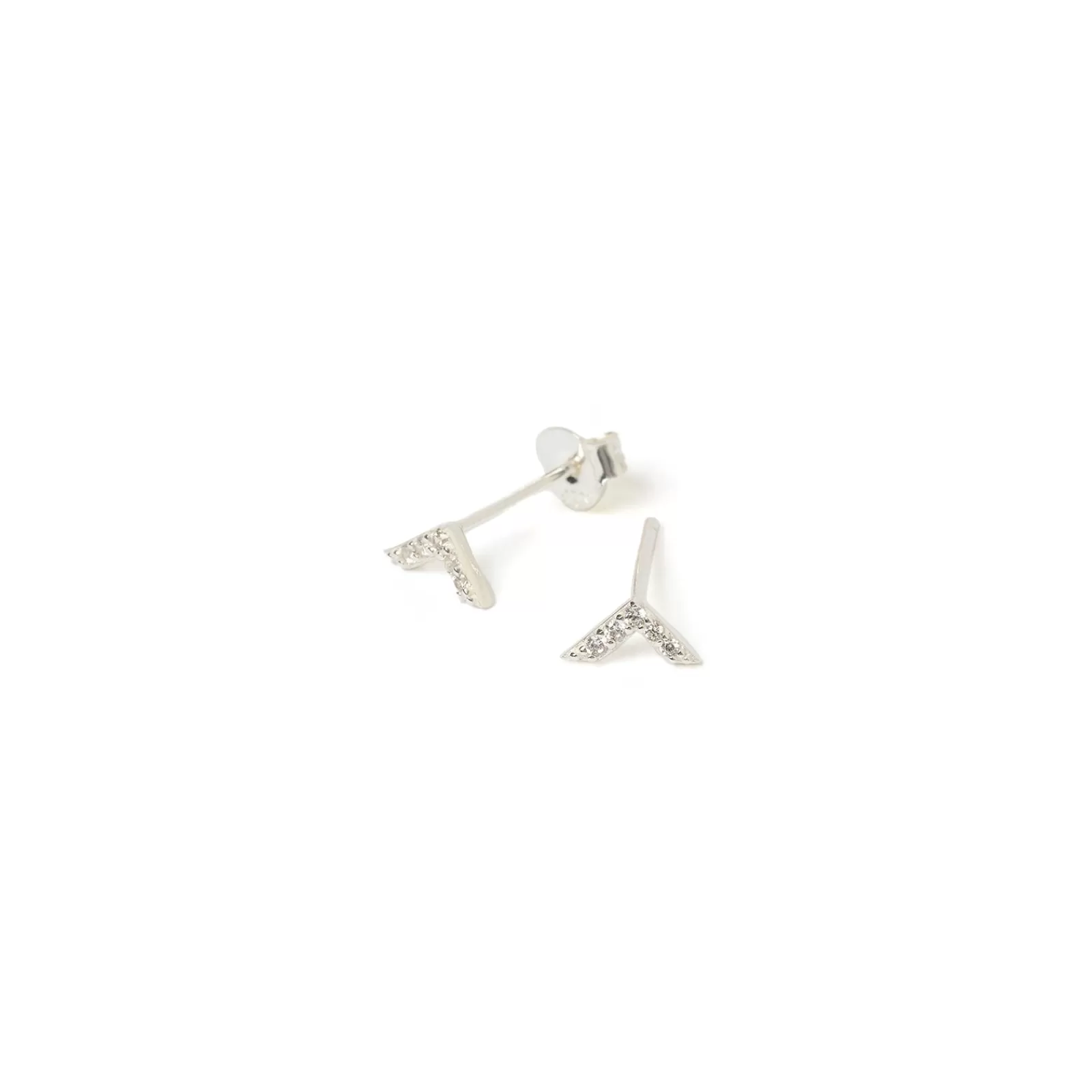 Arms Of Eve Silver | Studs | Arrow Silver and Zircon Stud Earrings