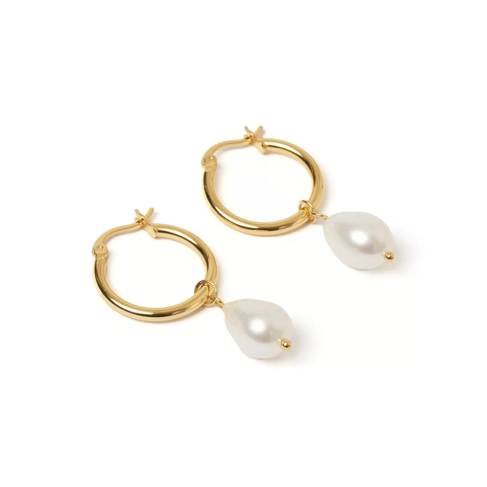 Arms Of Eve Pearl | Augusta Gold Hoop & Freshwater Pearl Earrings