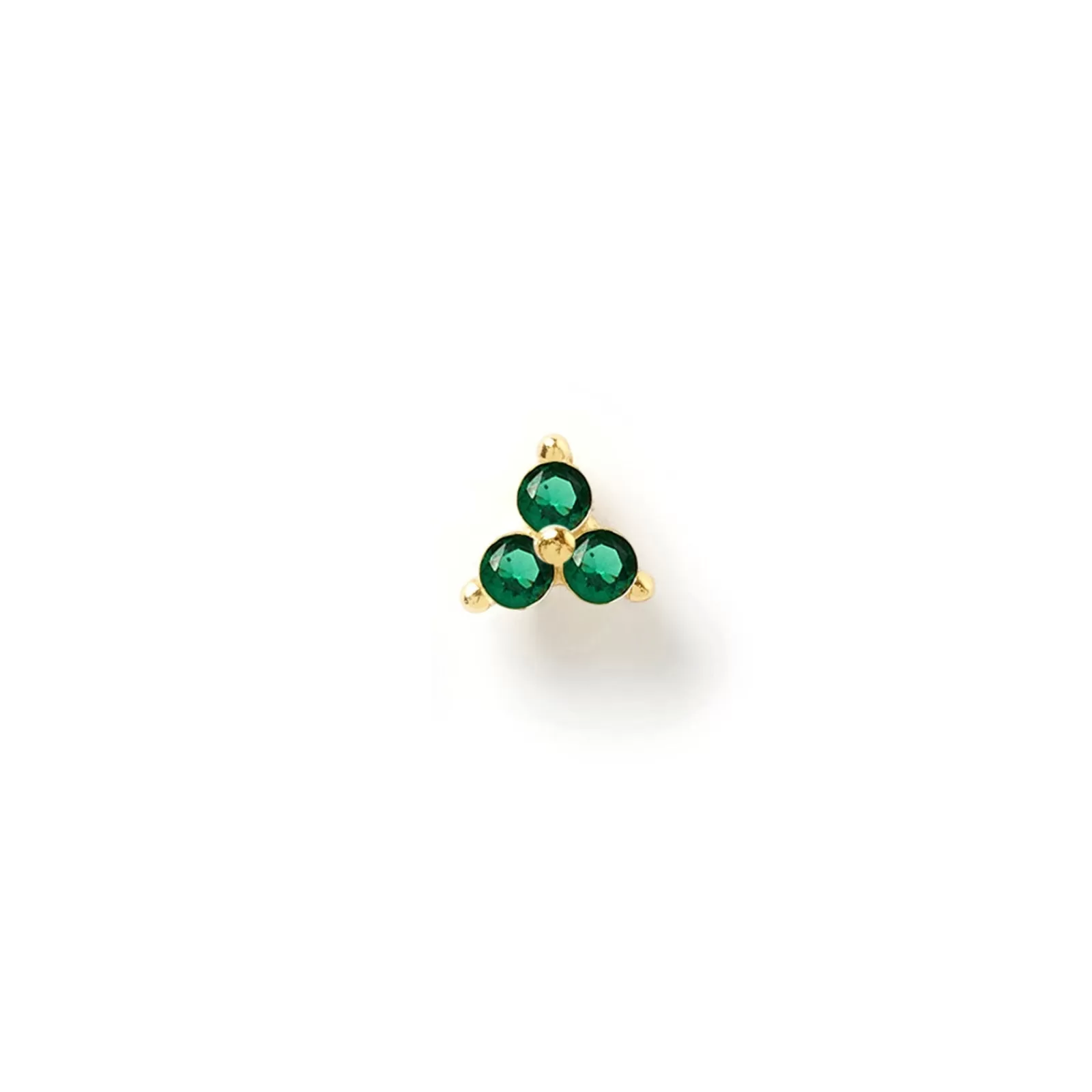 Arms Of Eve Singles | Cassia Single Stack Stud Earring - Emerald