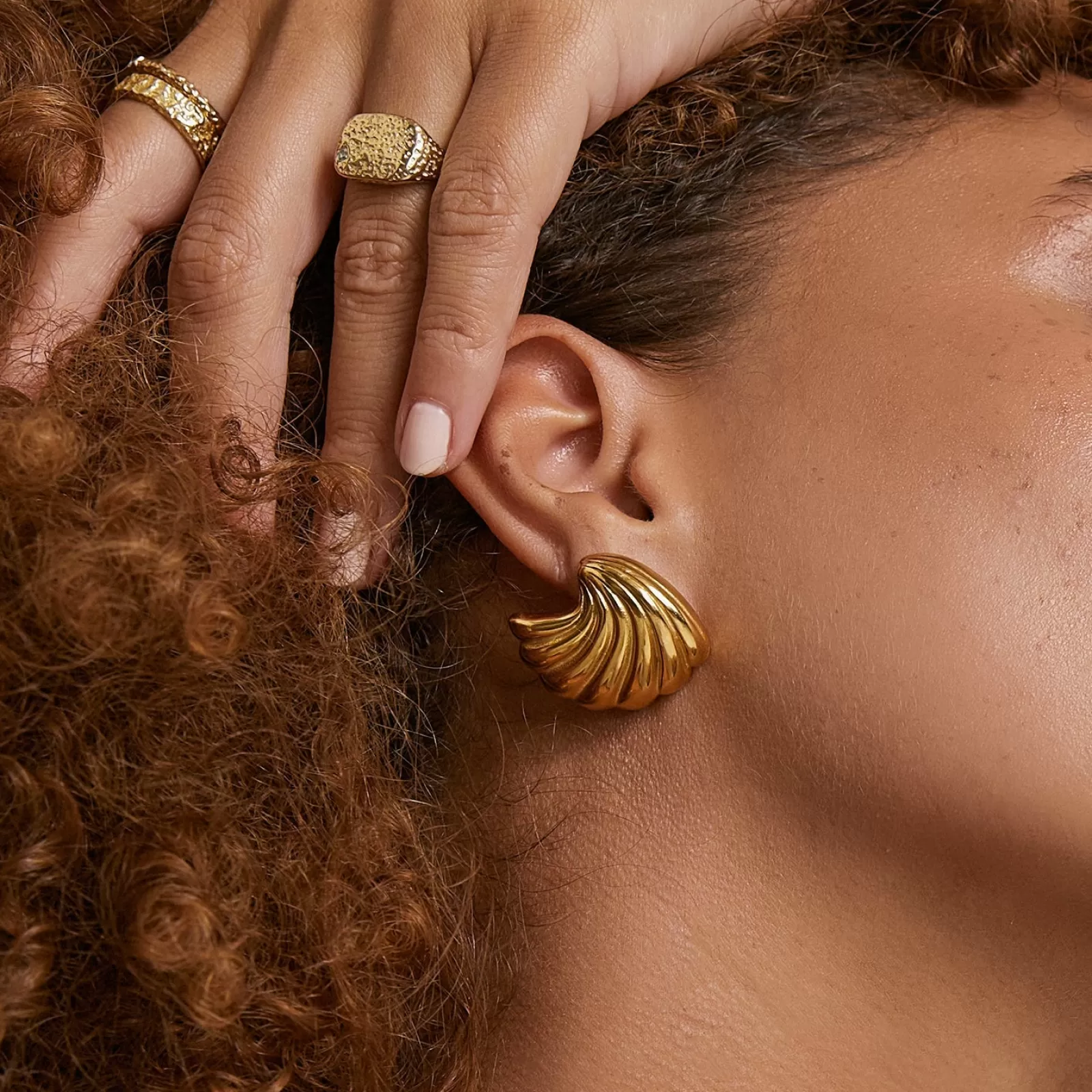 Arms Of Eve Gold | Statement | Celeste Gold Earrings