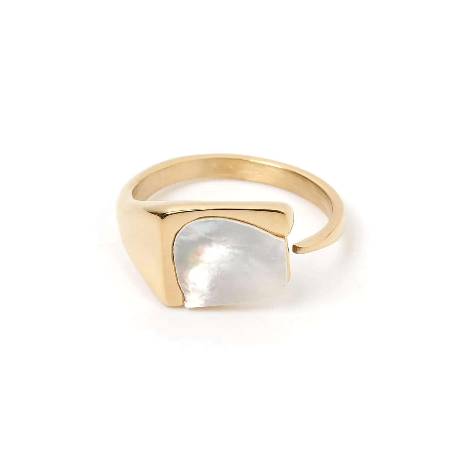 Arms Of Eve Statement | Pearl | Cleo Gold and Mother of Pearl Ring