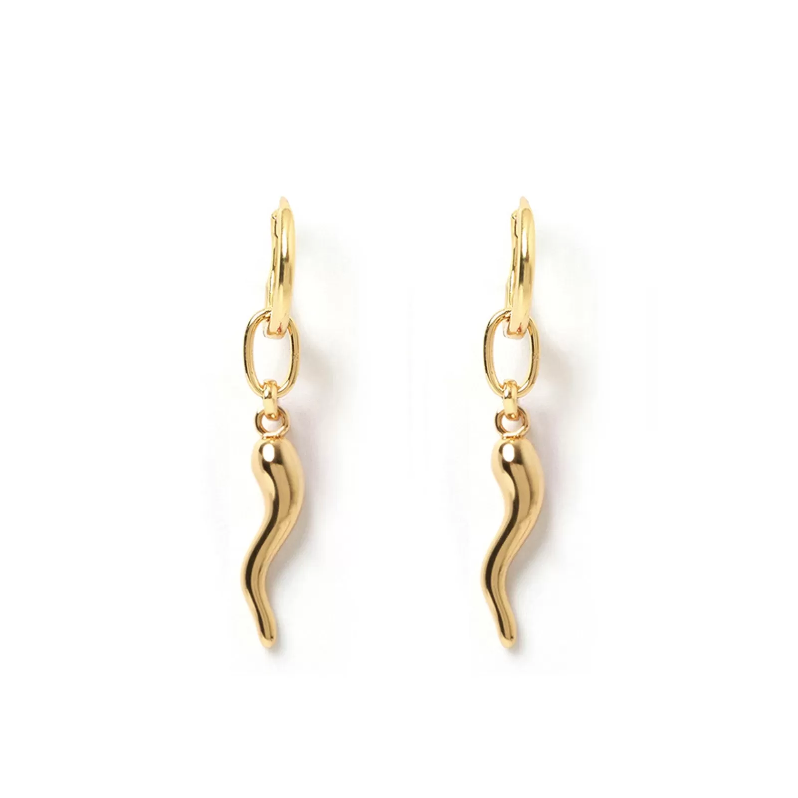 Arms Of Eve Gold | Charms | Cornicello Gold Charm Earrings - Large