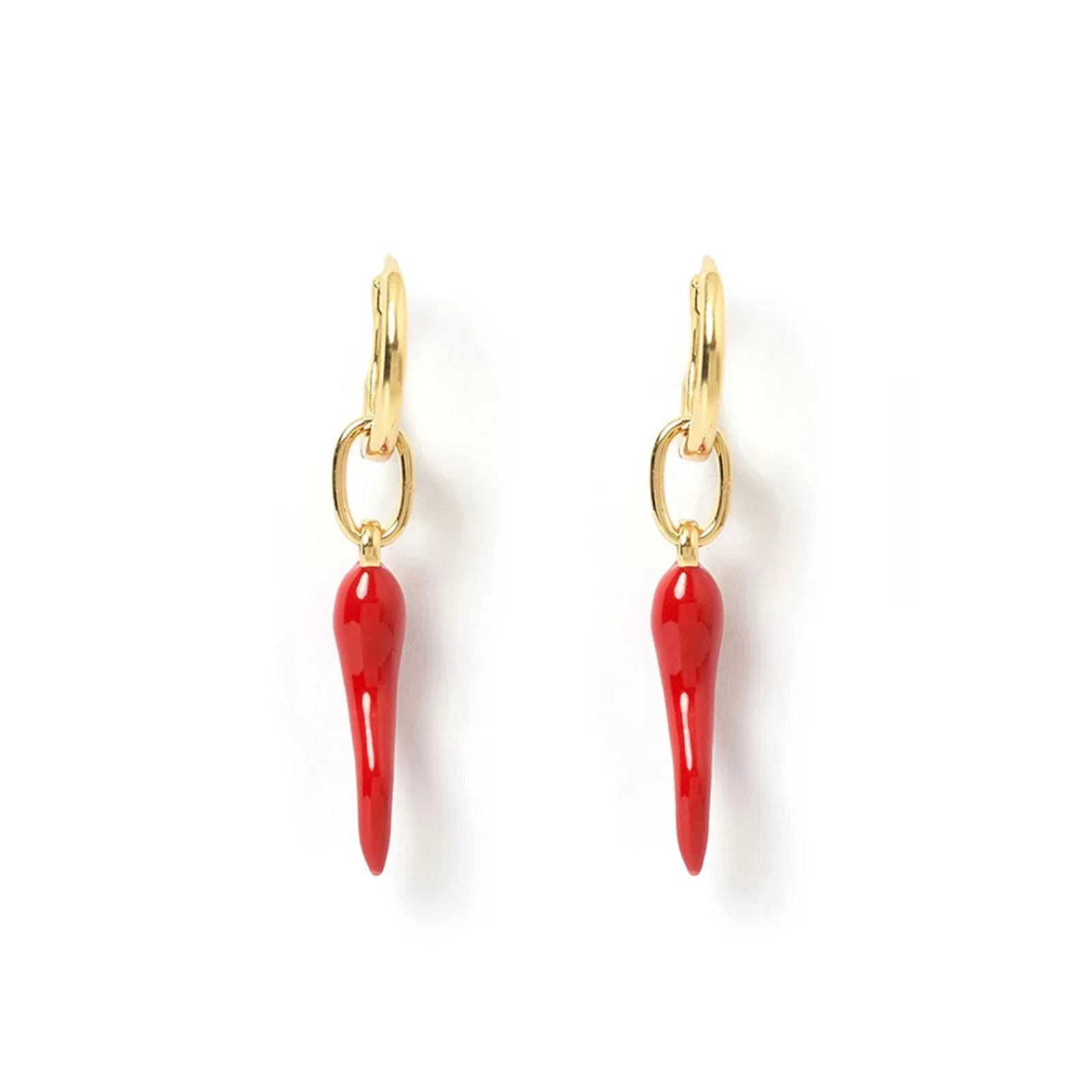 Arms Of Eve Charms | Enamel | Cornicello Red Charm Earrings