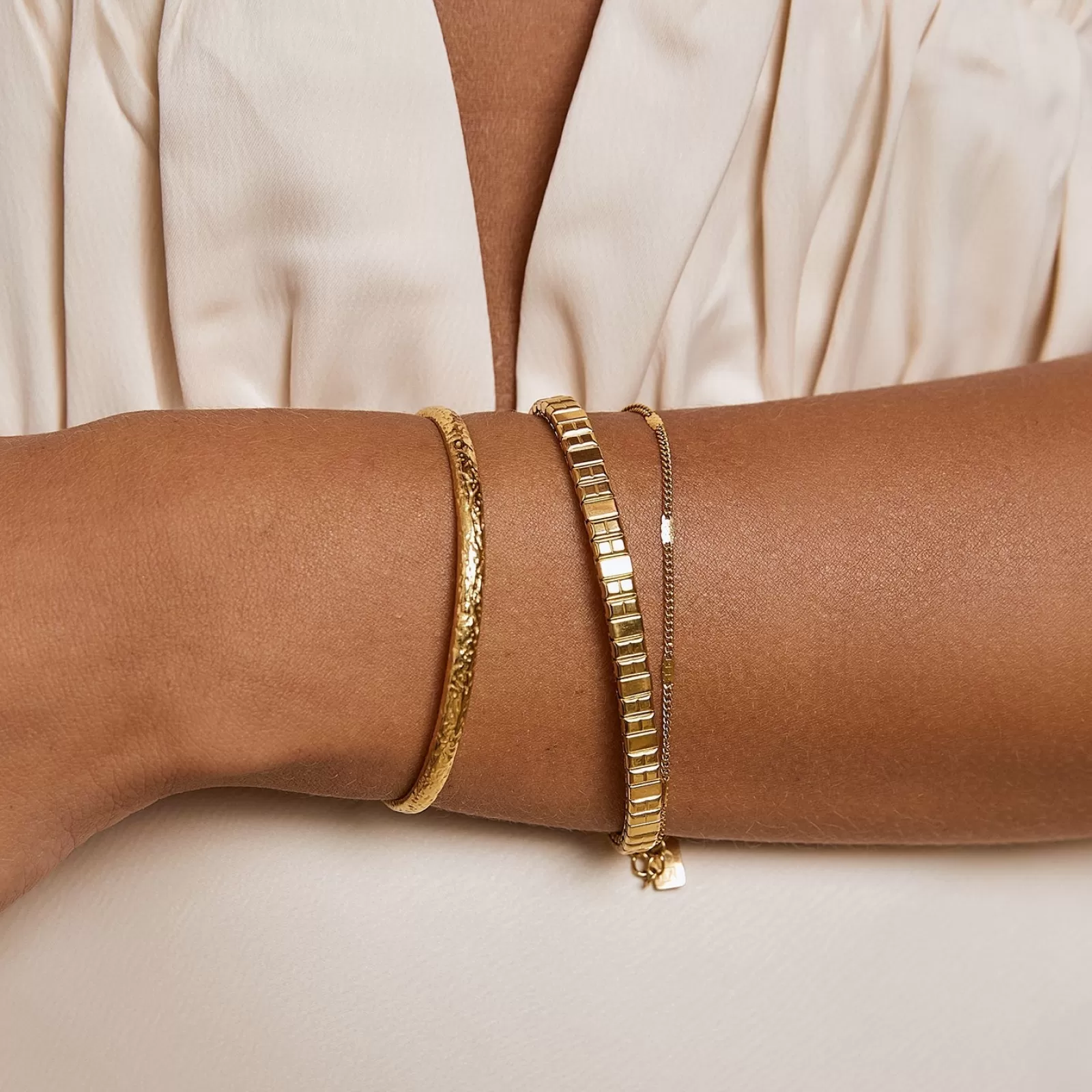 Arms Of Eve Gold | Beaded | Cypress Gold Bracelet