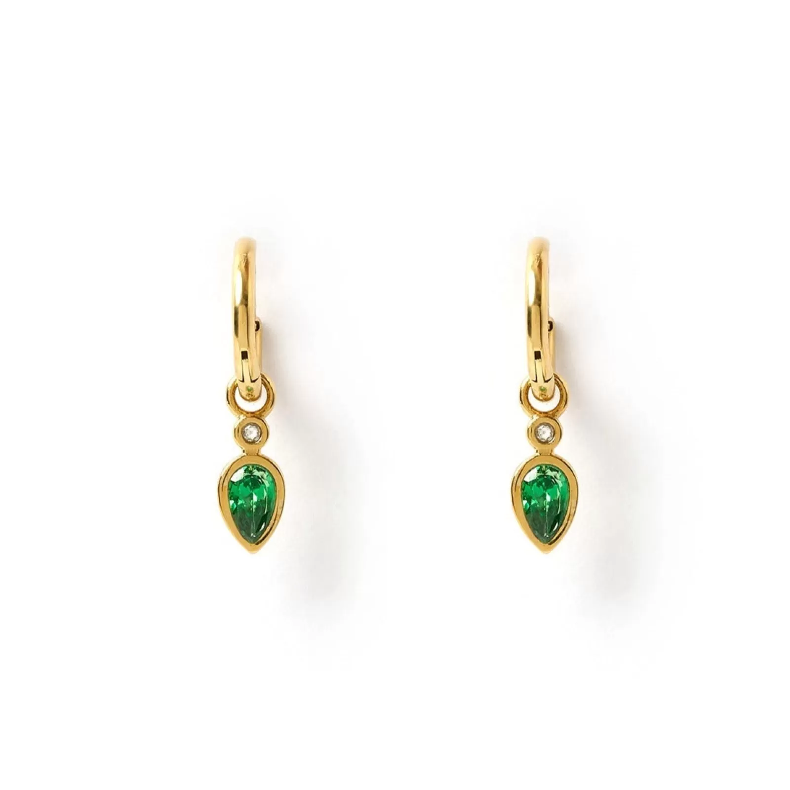 Arms Of Eve Stones | Charms | Daisy Gold Earrings - Emerald