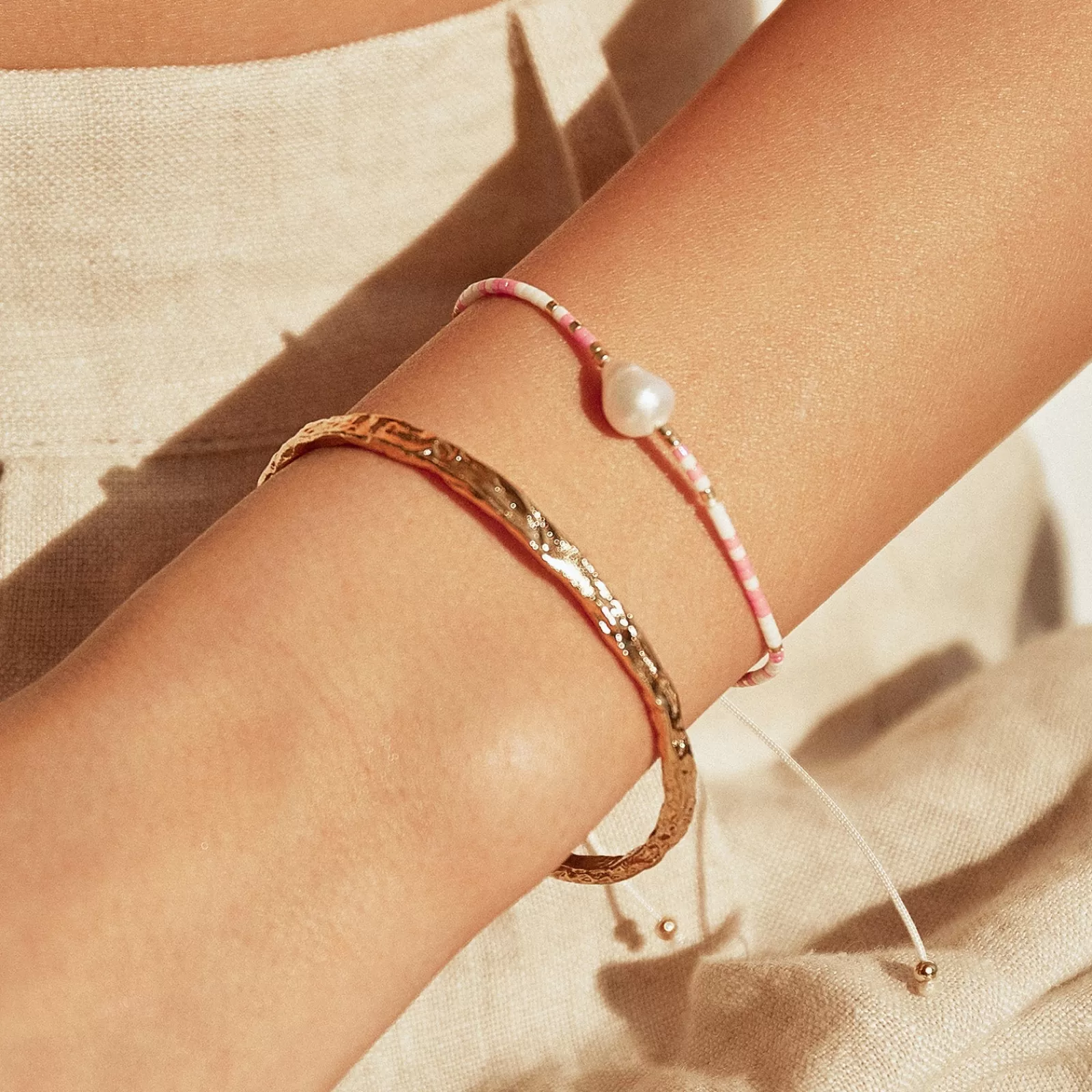 Arms Of Eve Pearl | Beaded | Dixie Bracelet - Pink