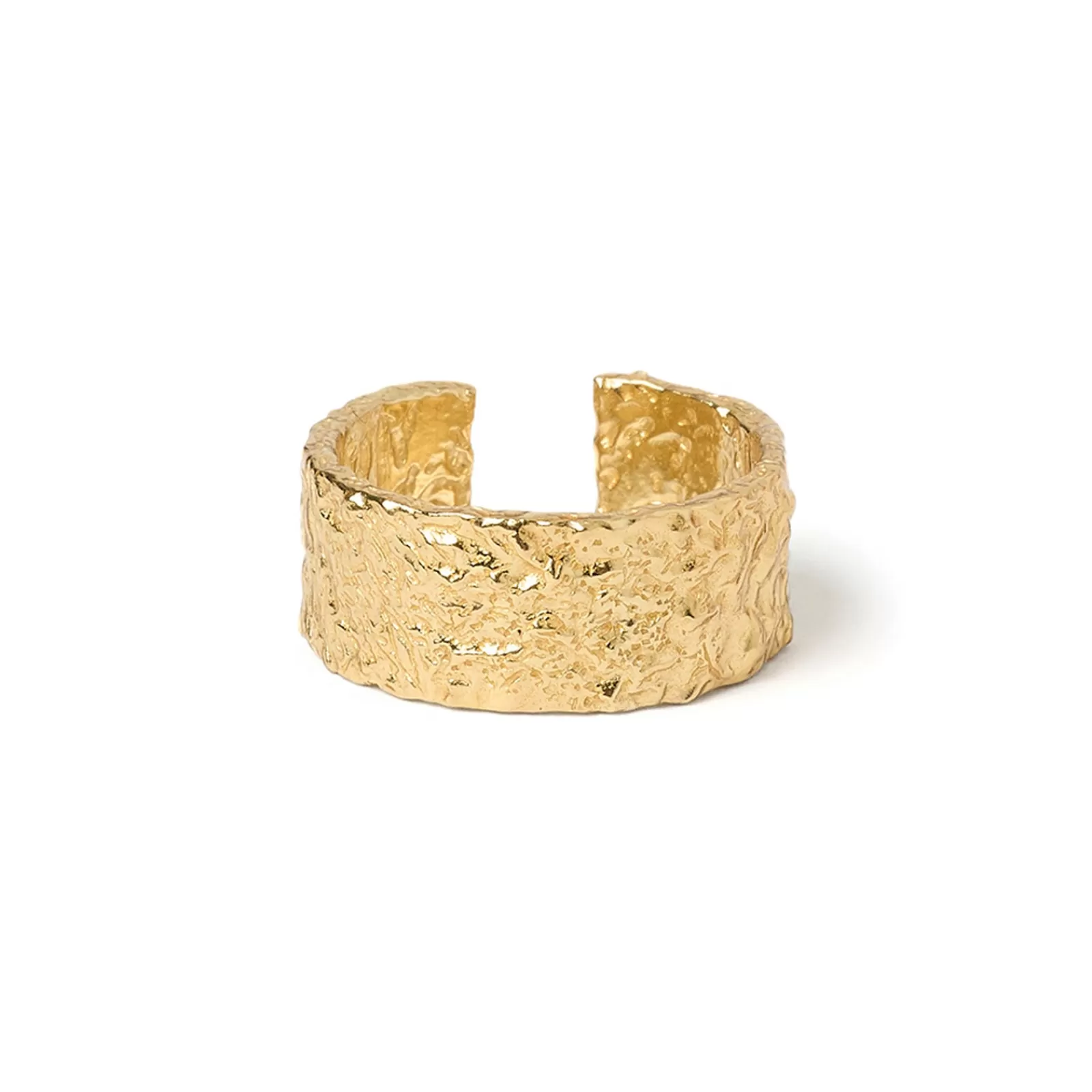 Arms Of Eve Gold | Adjustable | Eros Gold Textured Ring - Large