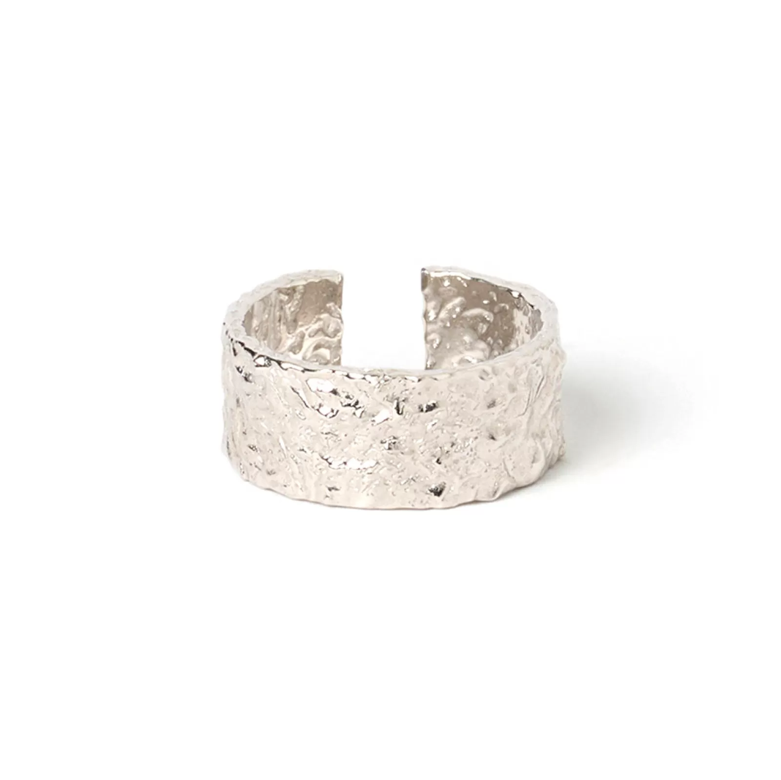 Arms Of Eve Silver | Adjustable | Eros Silver Textured Ring - Large