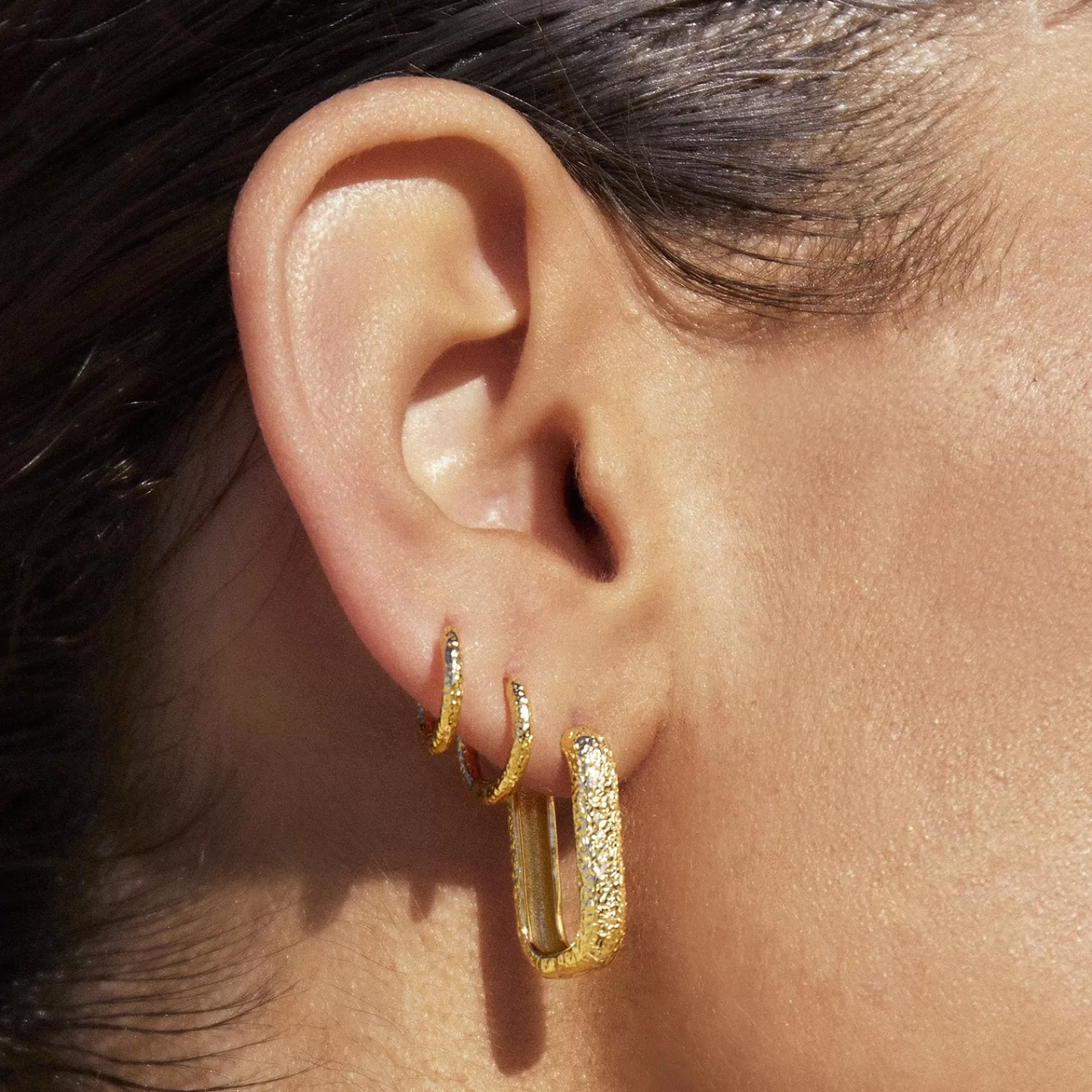 Arms Of Eve Gold | Statement | Farrah Gold Link Earrings