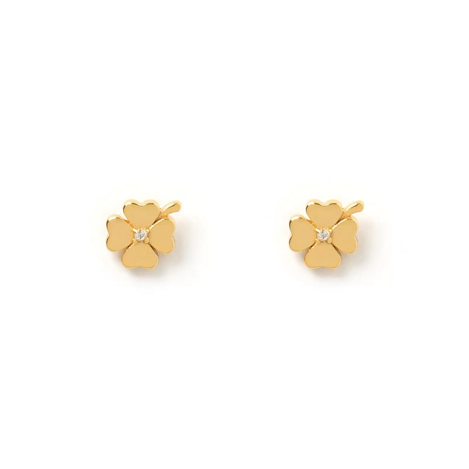 Arms Of Eve Gold | Studs | Four Leaf Clover Gold Studs