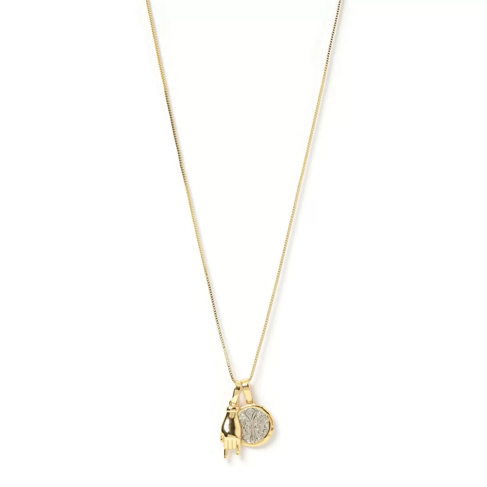 Arms Of Eve Pendant | Golden Touch Charm Combo Necklace