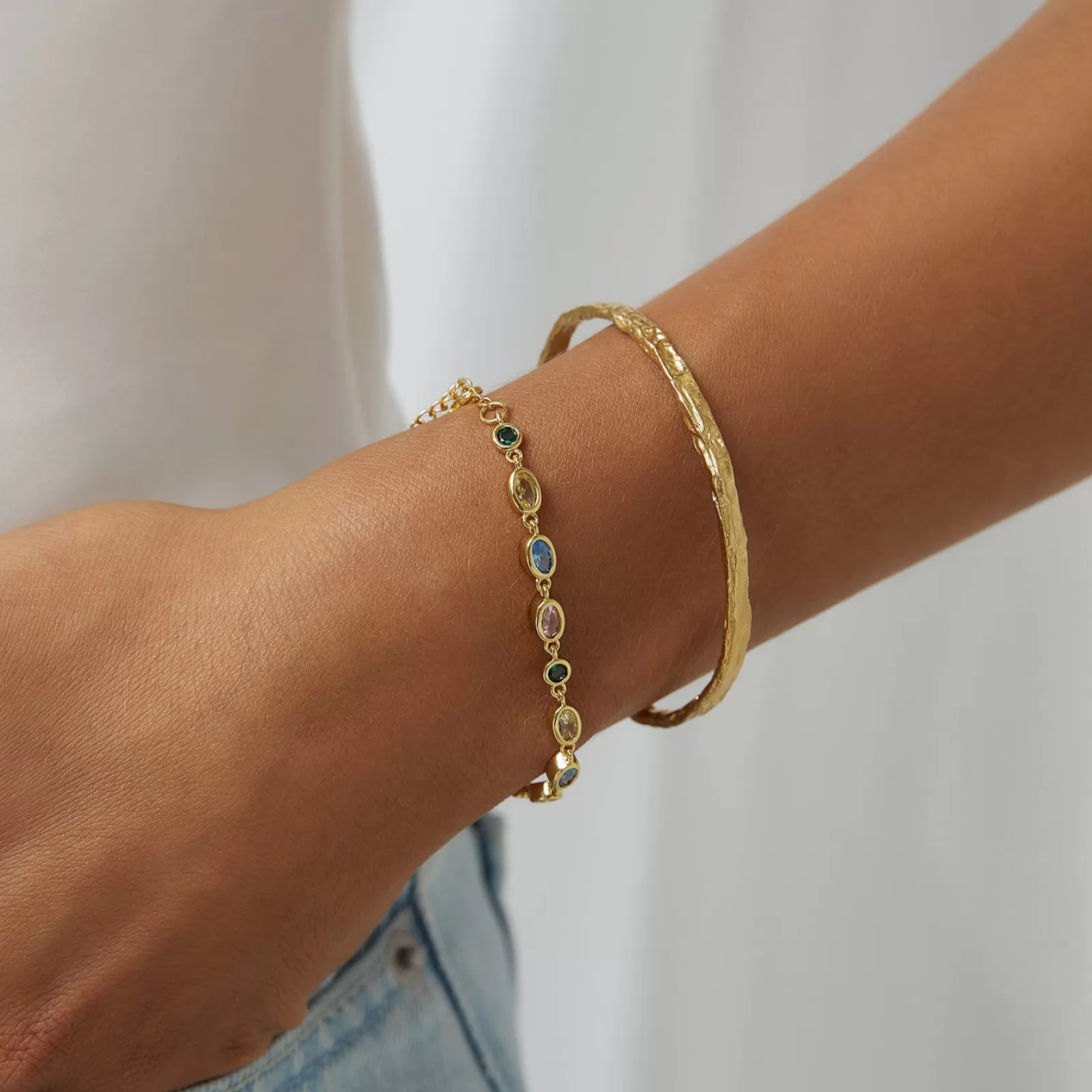 Arms Of Eve Stones | Isadora Gold Bracelet - Multi