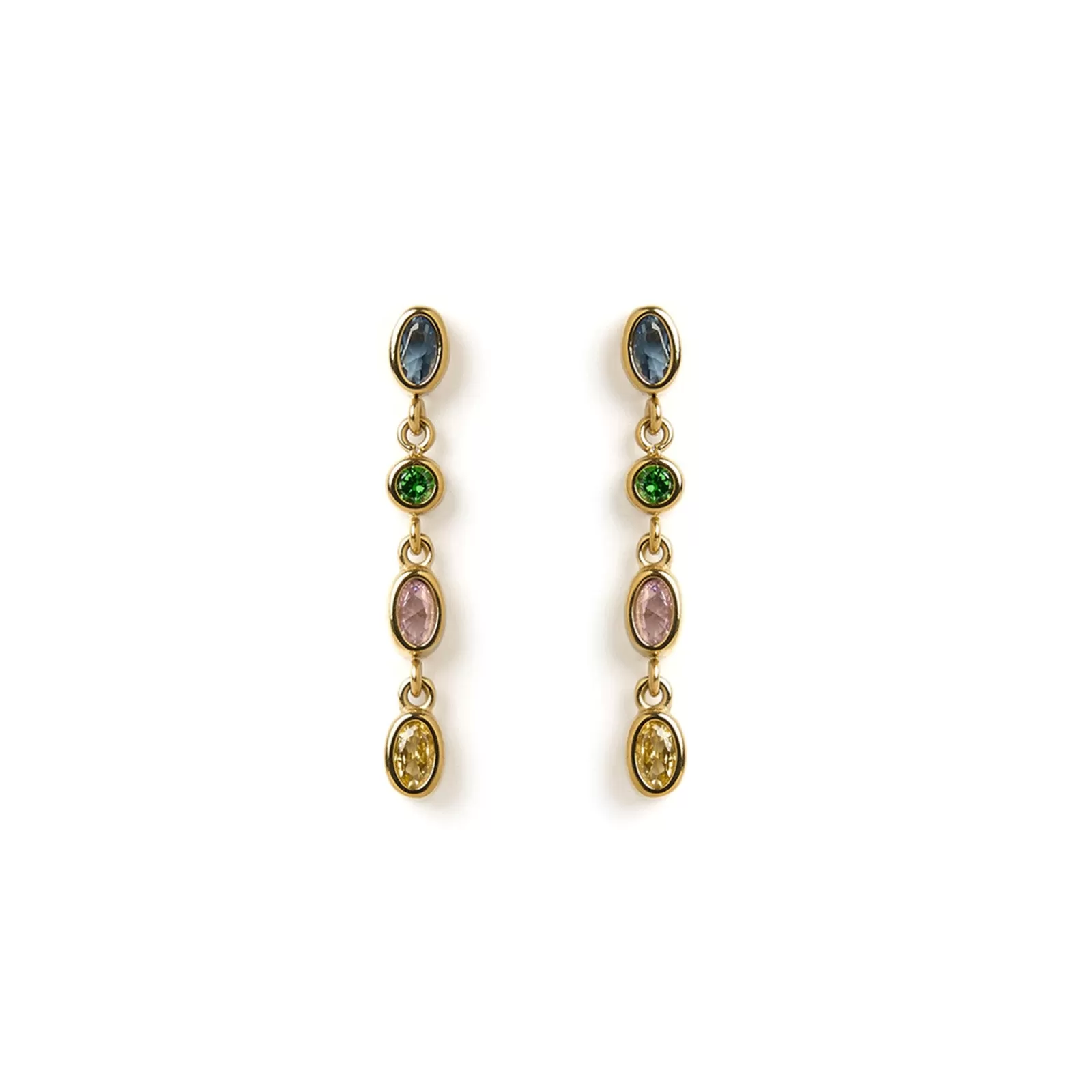 Arms Of Eve Stones | Statement | Isadora Gold Earrings - Multi Blue MultiBlue