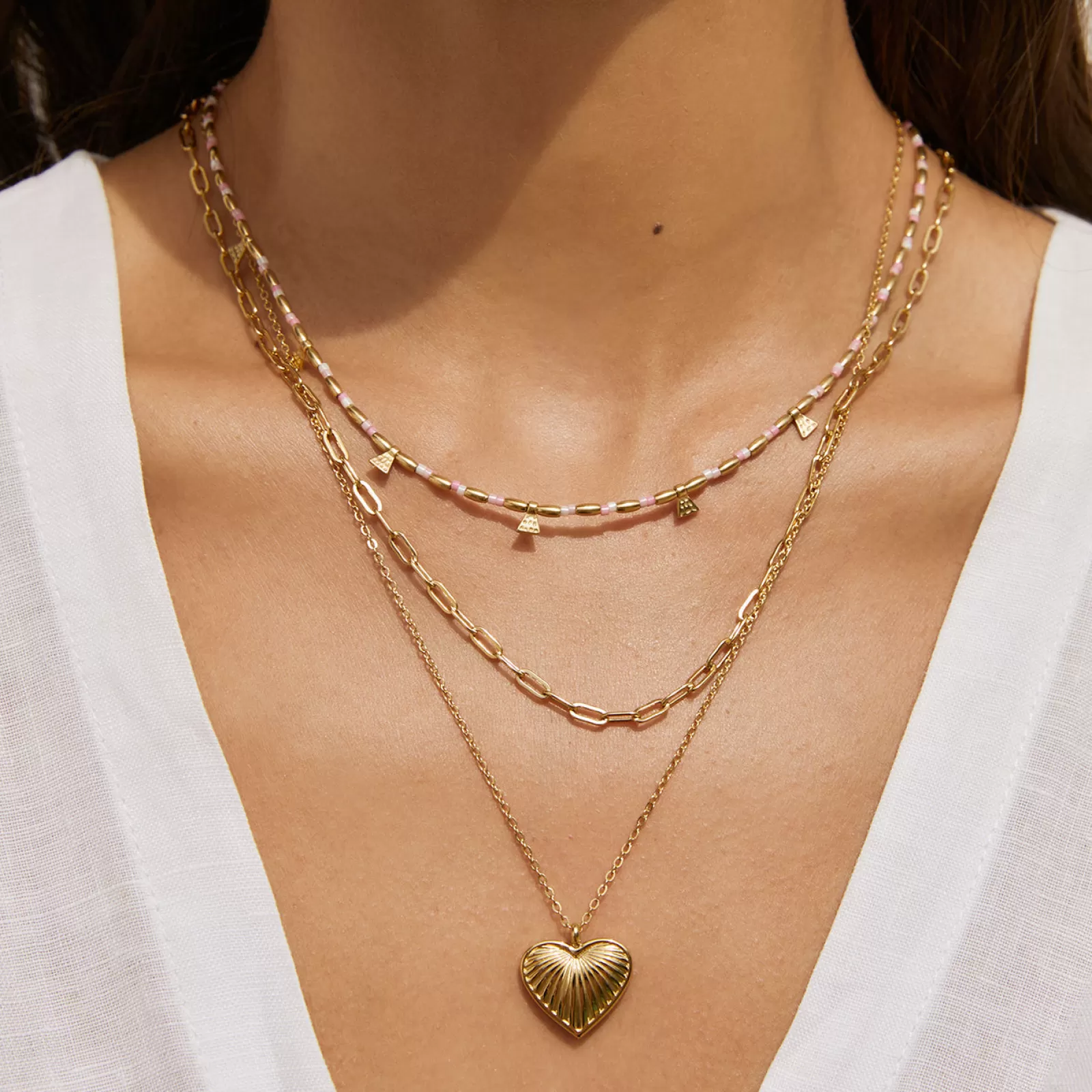 Arms Of Eve Gold | Pendant | Jasmine Gold Heart Necklace