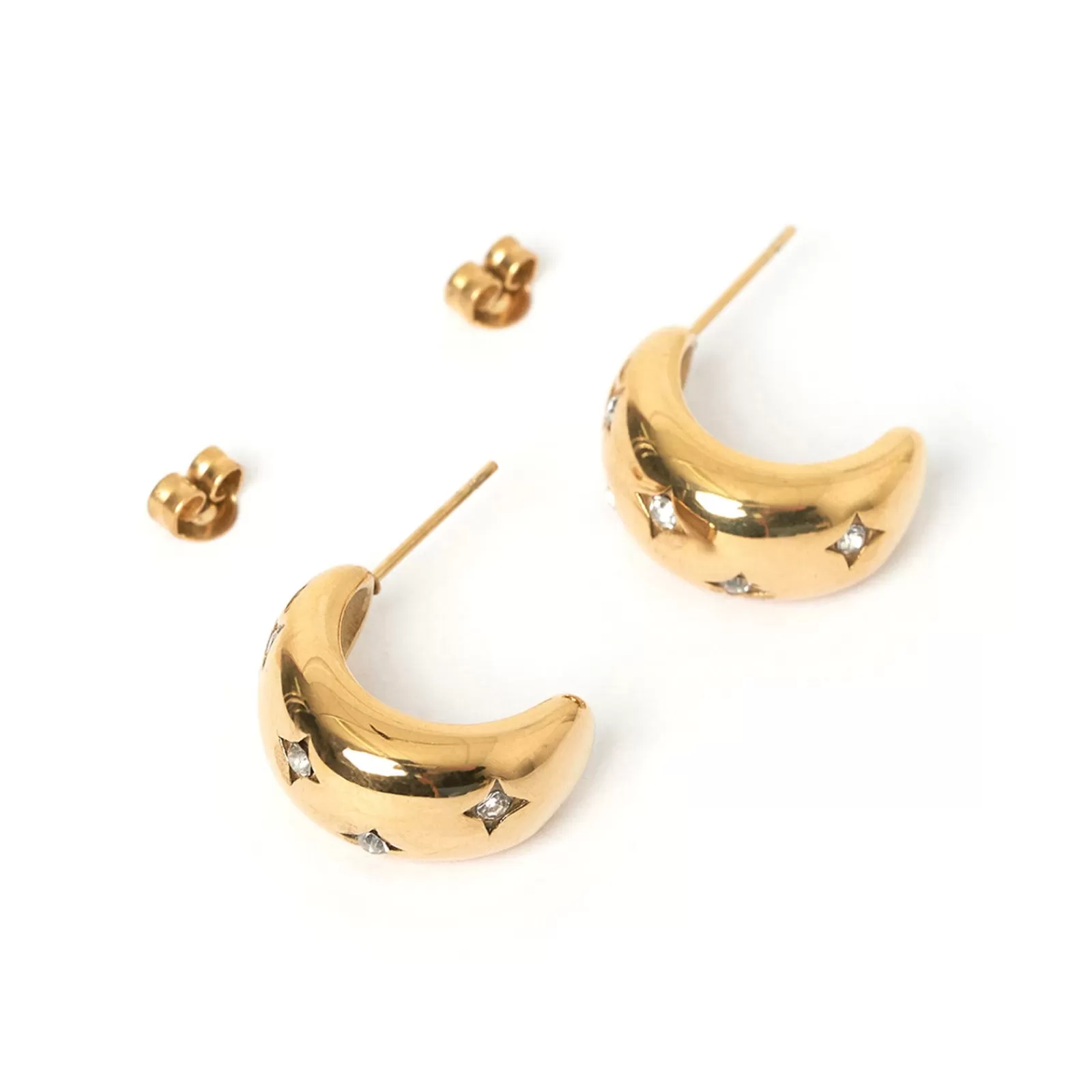 Arms Of Eve Stones | Statement | Juelz Hoop Earrings - Stone