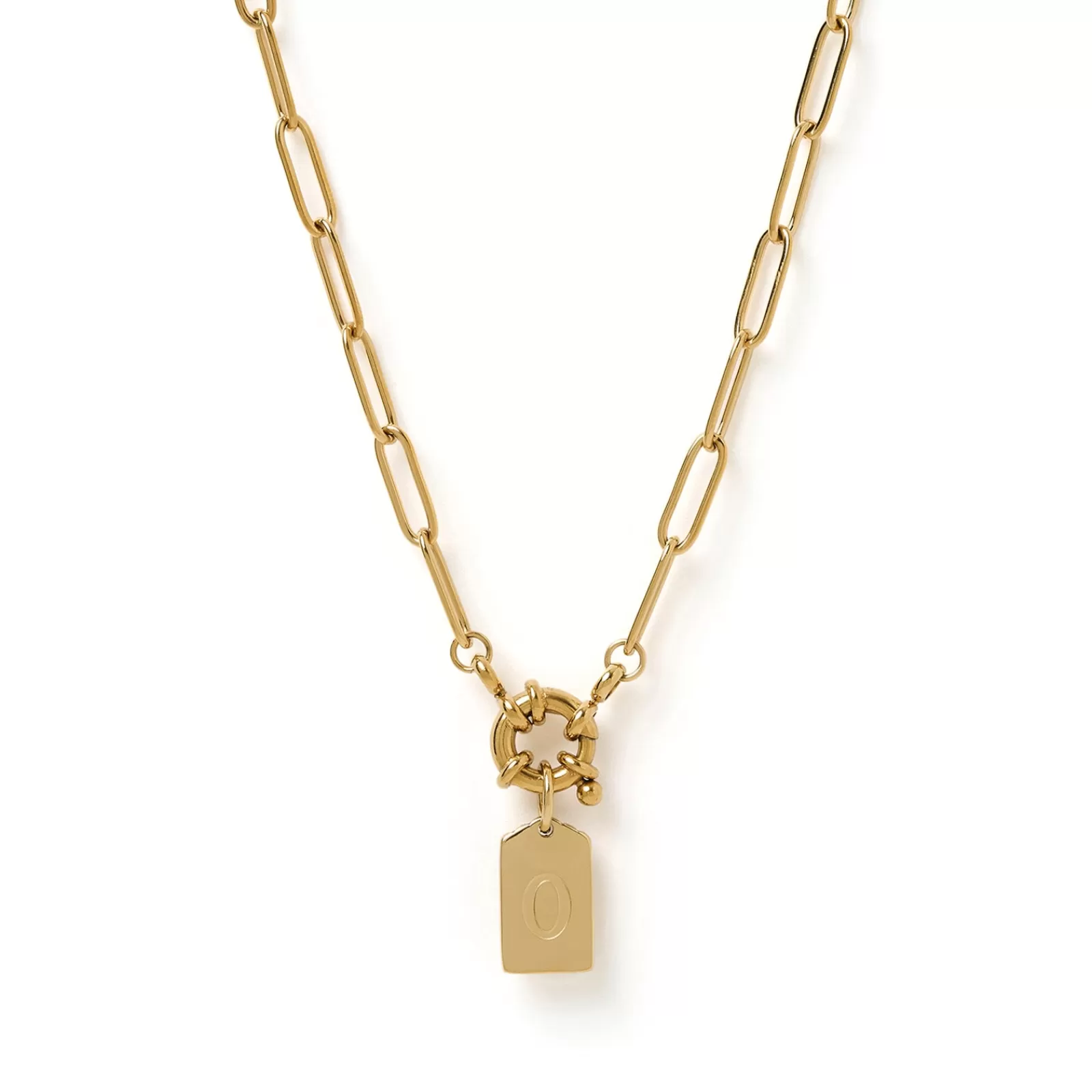 Arms Of Eve Pendant | Gold | Letter Gold Tag Necklace