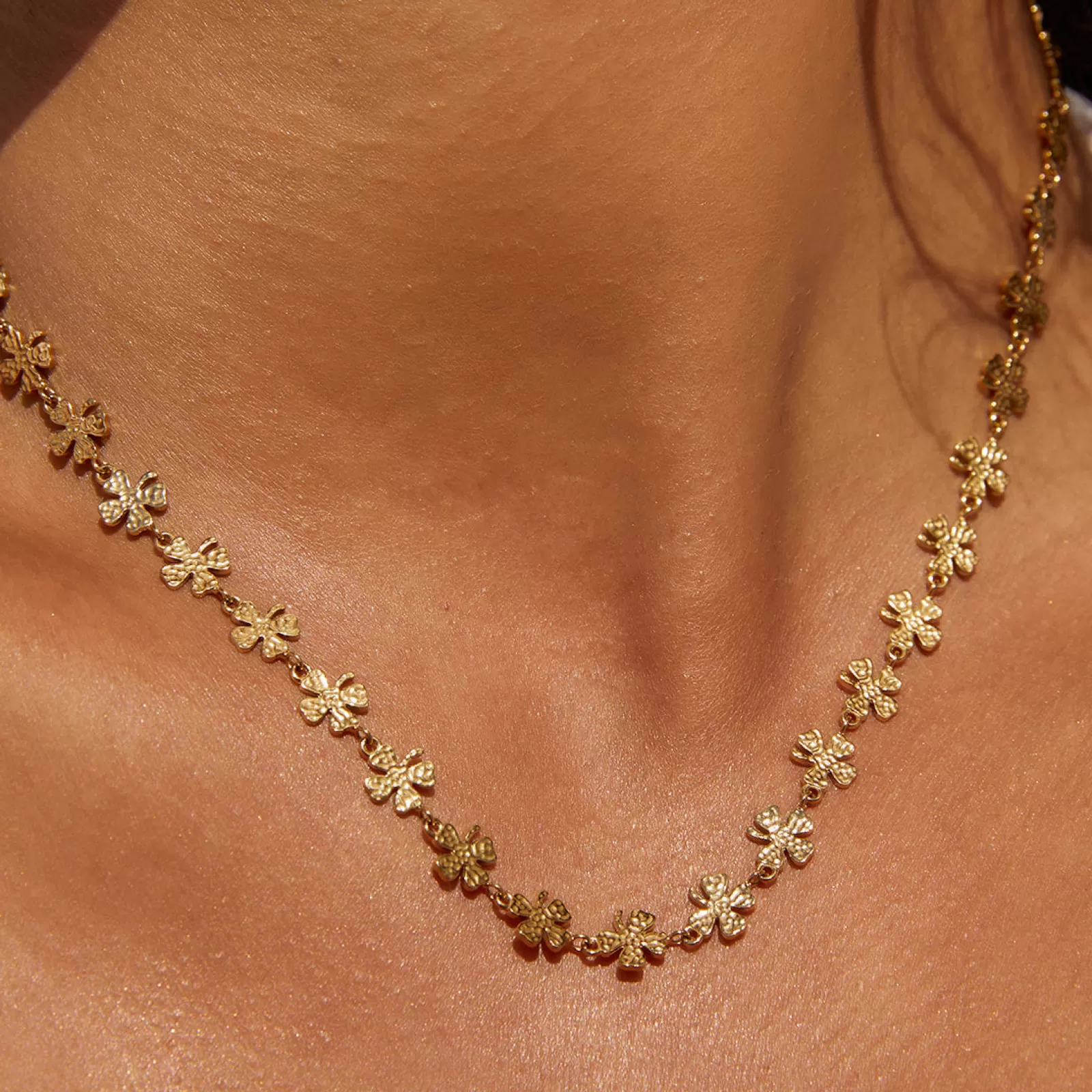 Arms Of Eve Gold | Lucky Charm Gold Clover Necklace