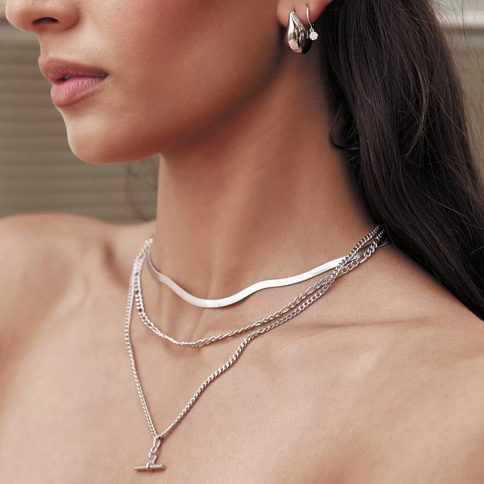 Arms Of Eve Silver | Chains | Marcella Double Stack Silver Necklace