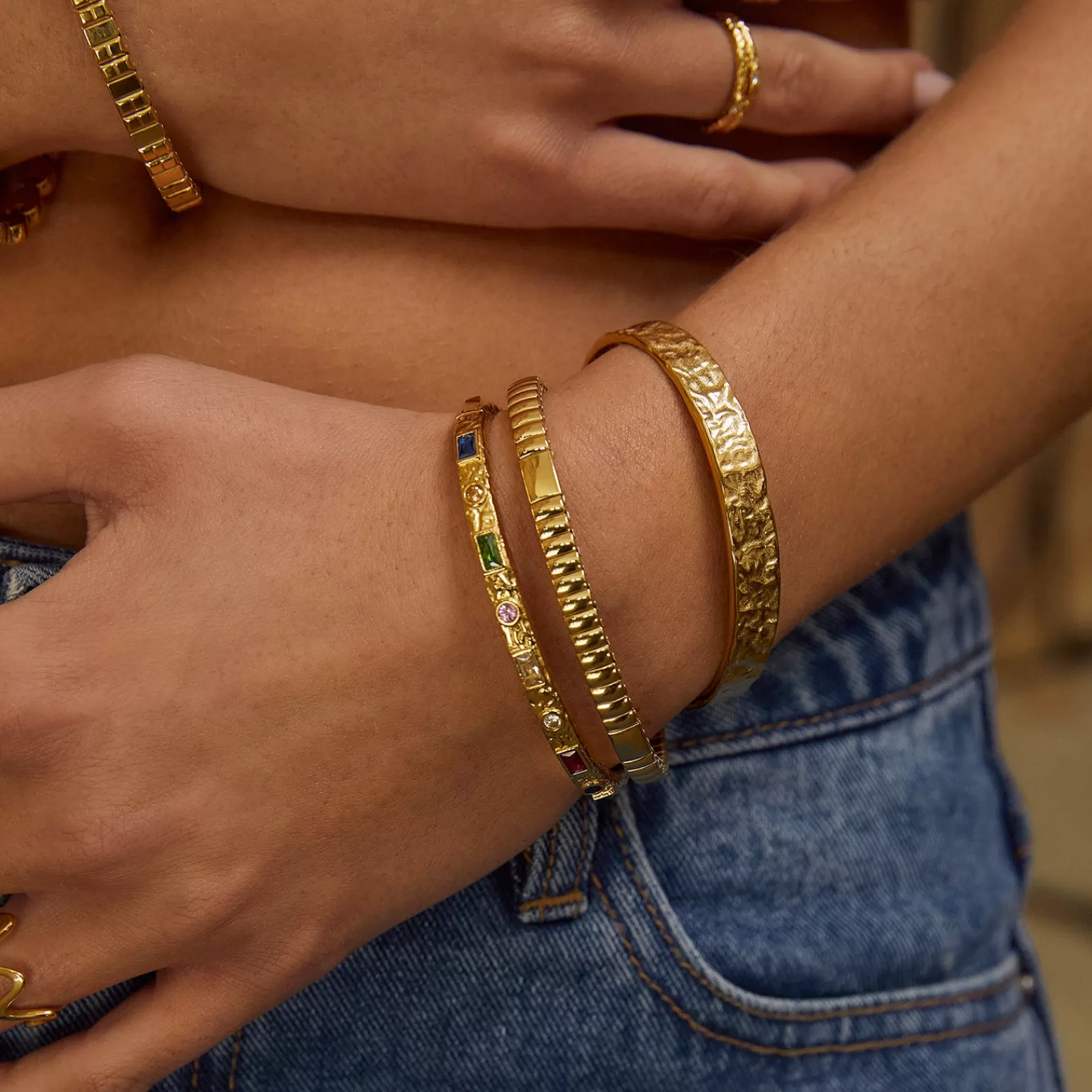 Arms Of Eve Stones | Cuffs | Melrose Gold Cuff Bracelet