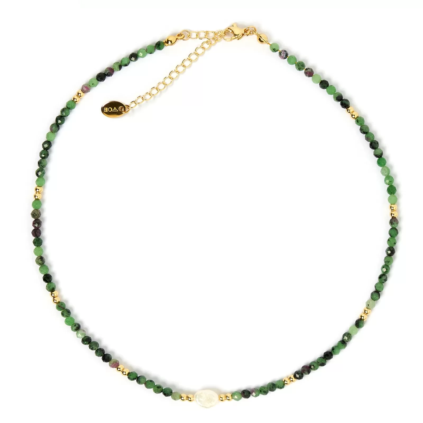 Arms Of Eve Pearl | Beaded | Mila Gemstone Necklace - Clinozoisite