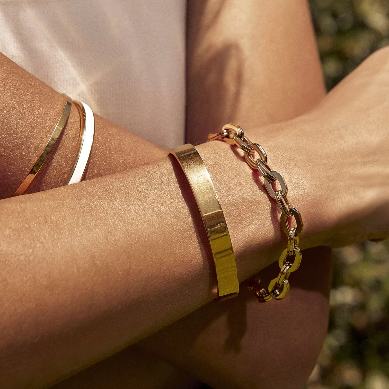 Arms Of Eve Chains | Gold | Parker Gold Bracelet