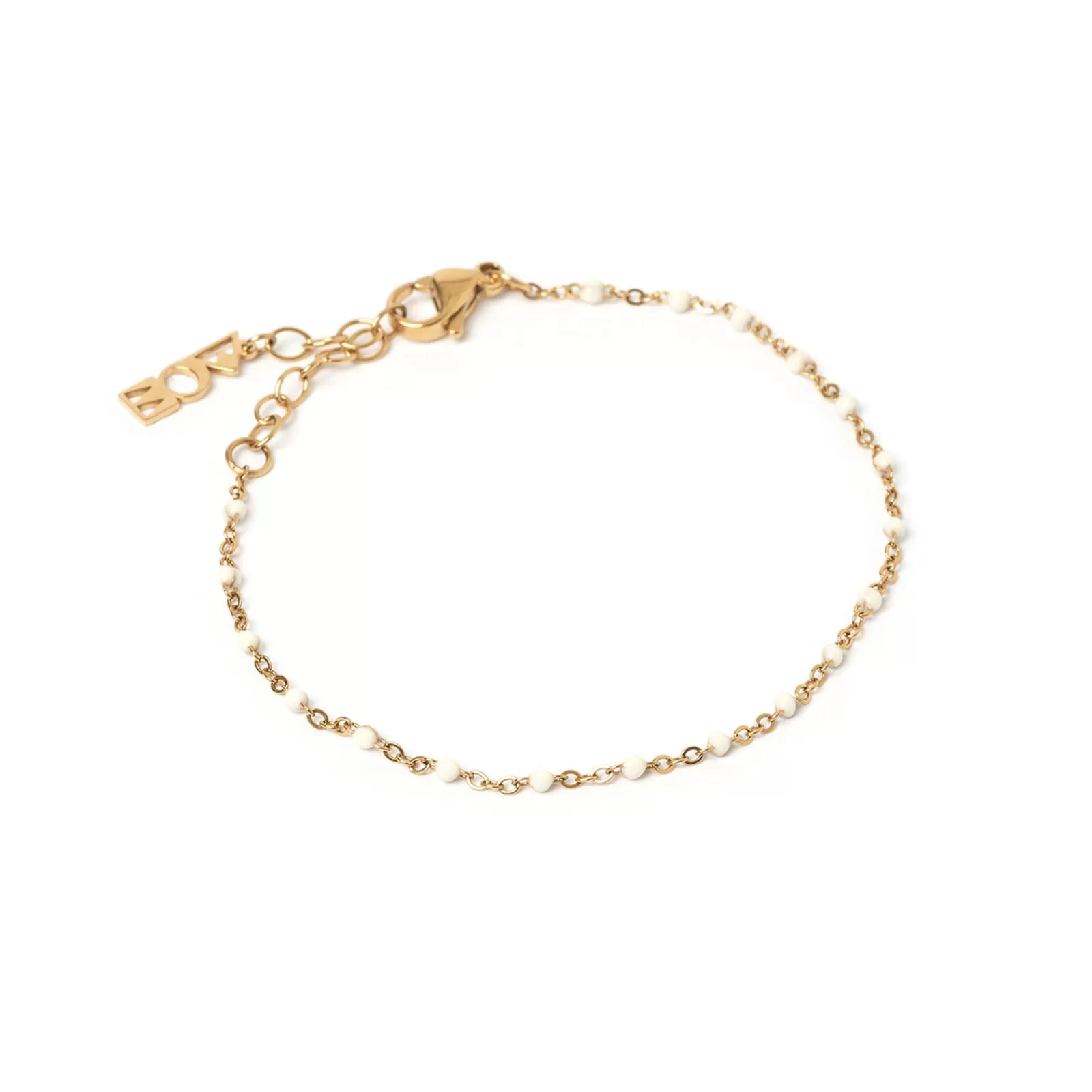 Arms Of Eve Enamel | Peggy Gold and Enamel Bracelet - Vanilla