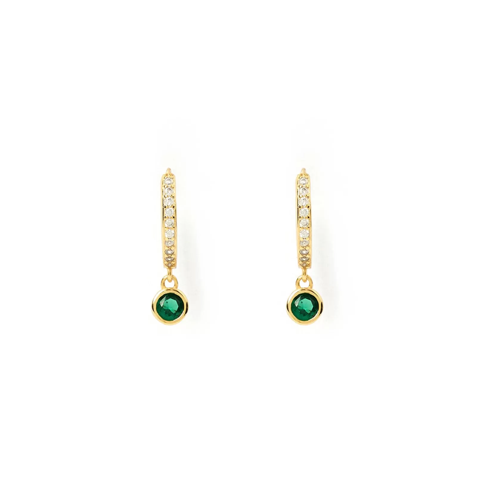 Arms Of Eve Stones | Rhodes Gold Earrings - Emerald