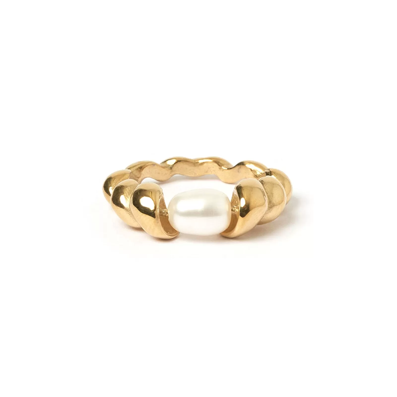 Arms Of Eve Pearl | Statement | Riviera Gold and Pearl Ring