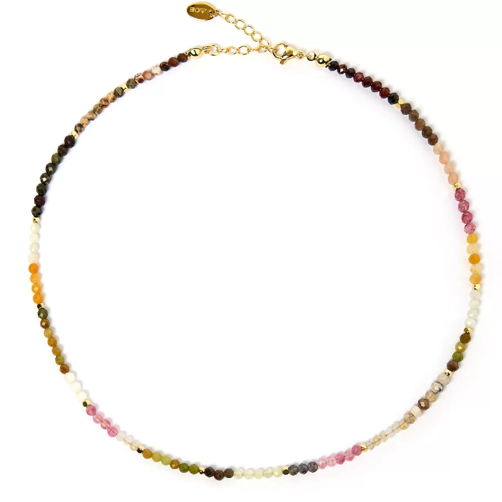 Arms Of Eve Pearl | Beaded | Saffron Gemstone Necklace