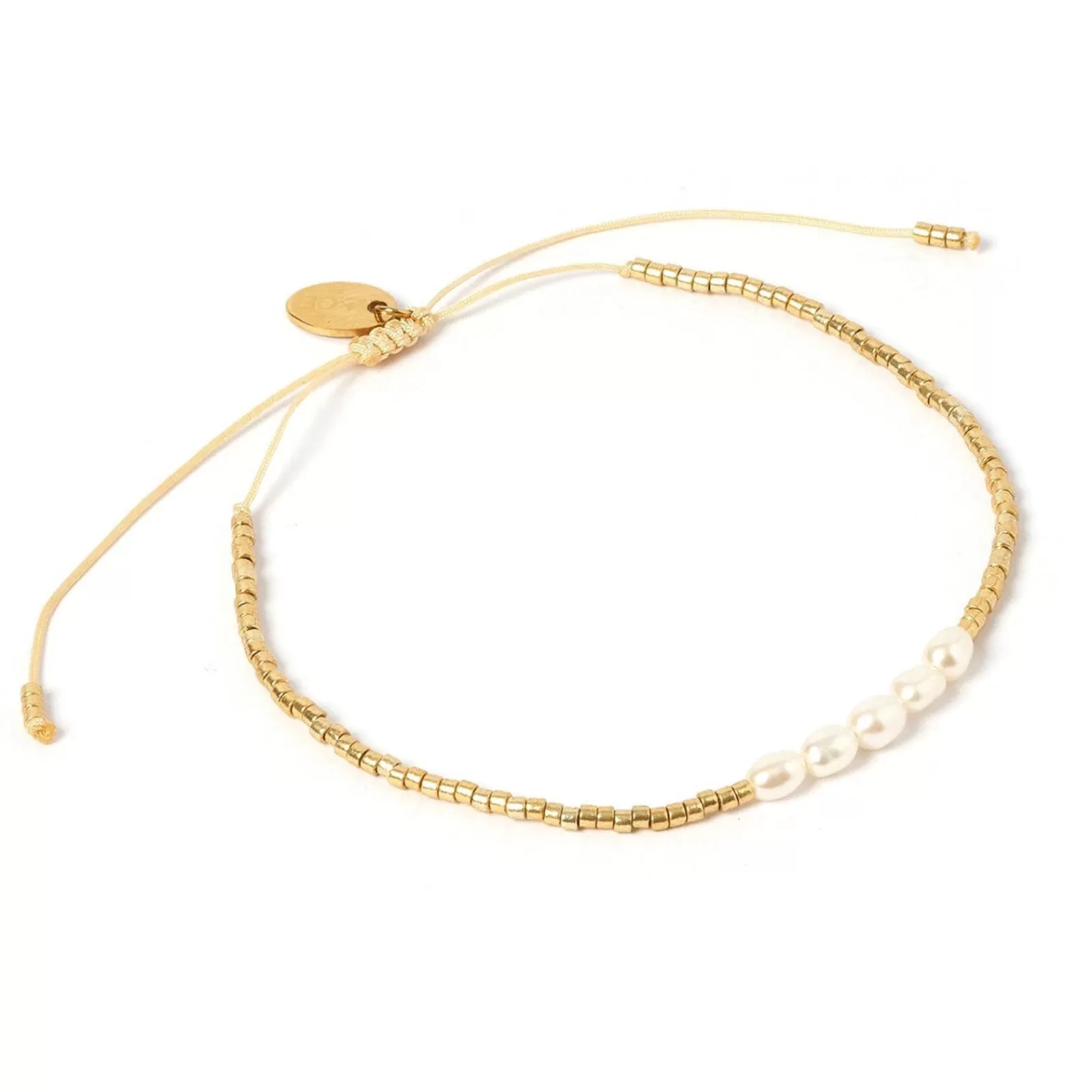 Arms Of Eve Pearl | Beaded | Seline Gold and Pearl Bracelet