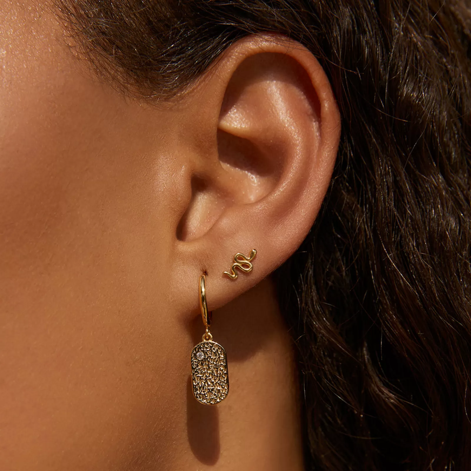 Arms Of Eve Gold | Studs | Serpent Gold Studs