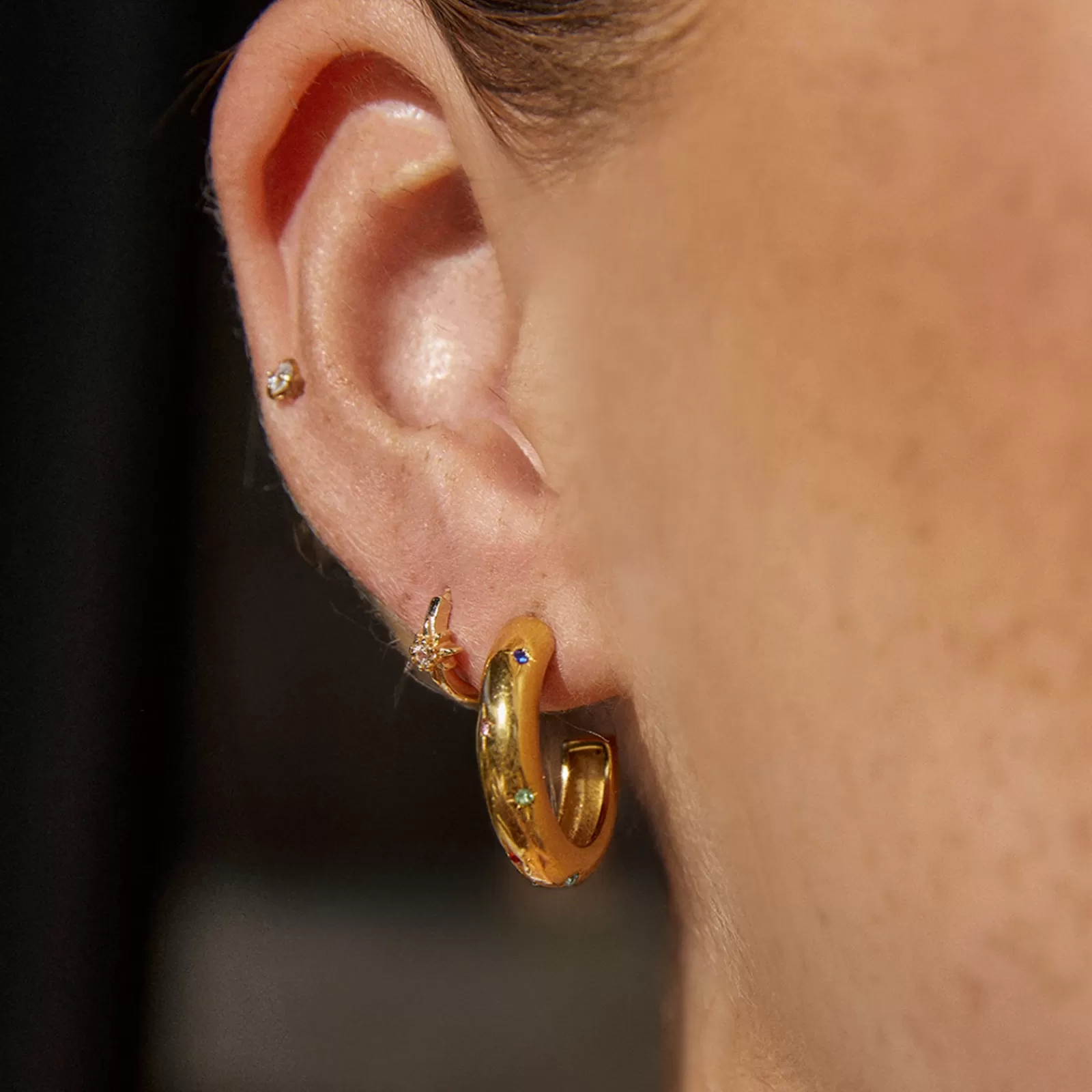 Arms Of Eve Stones | Gold | Serrano Gold Earrings