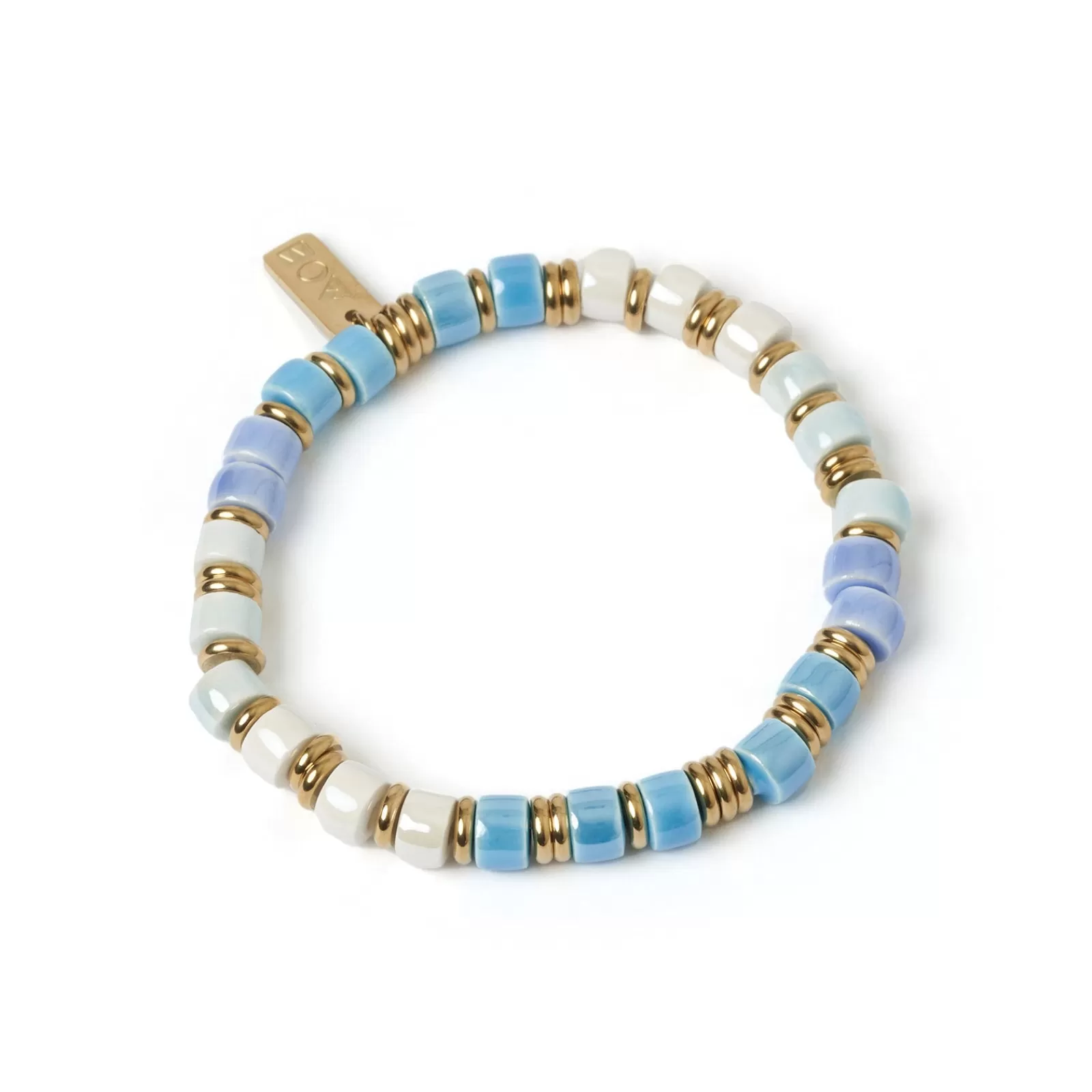 Arms Of Eve Beaded | Beaded | Skylar Ceramic and Gold Bracelet - Riviera