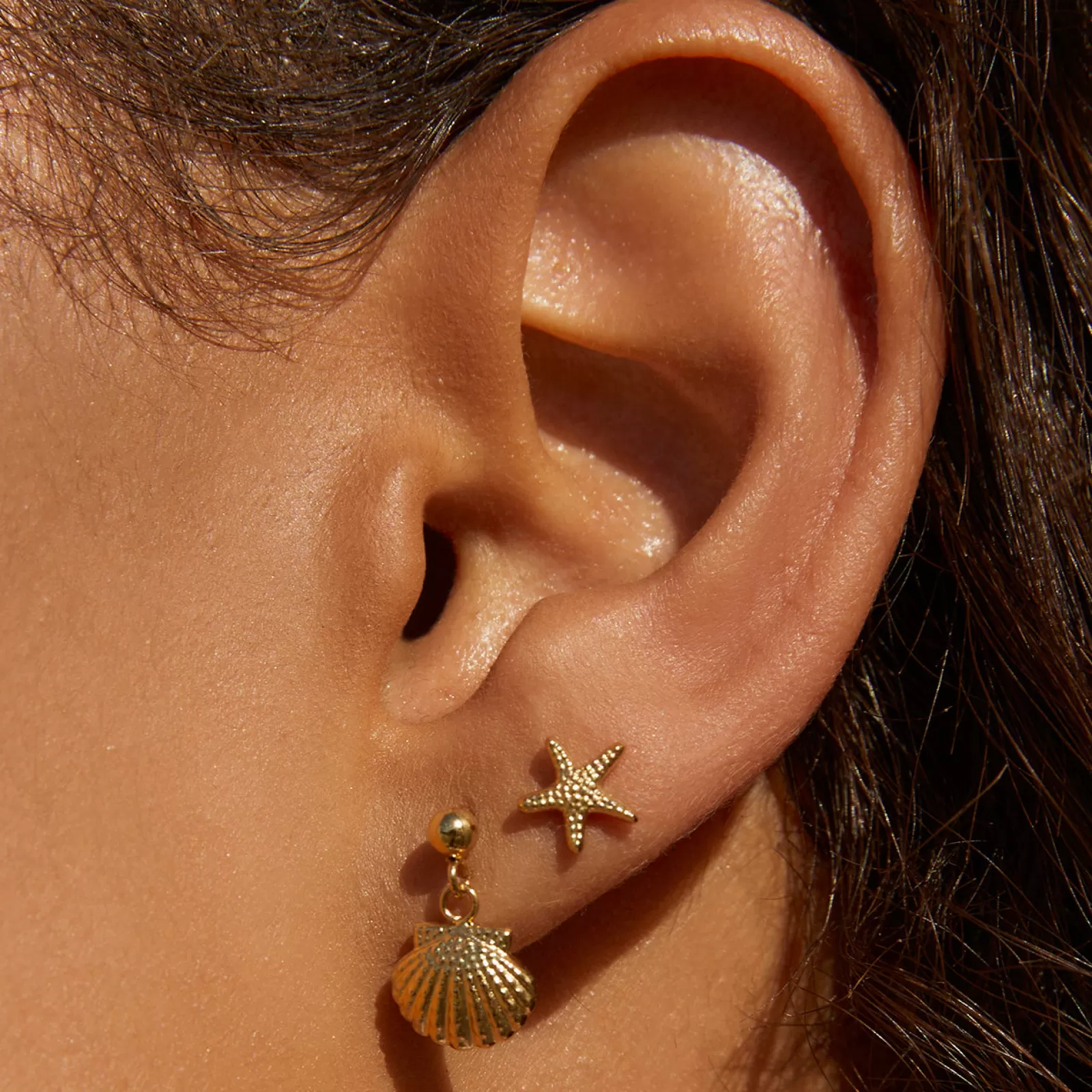 Arms Of Eve Gold | Studs | Starfish Gold Studs