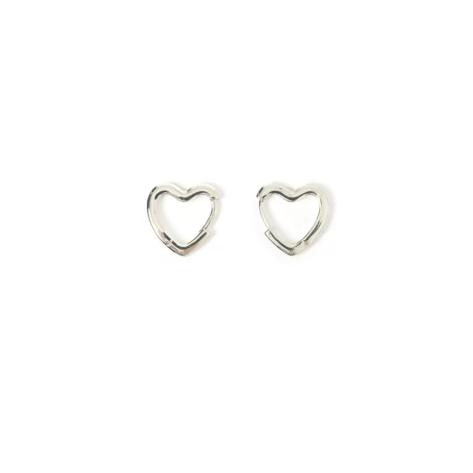 Arms Of Eve Silver | Huggies | Sweetheart Silver Earrings - Small