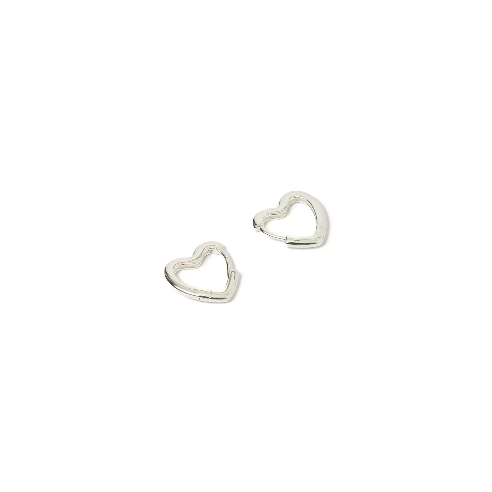 Arms Of Eve Silver | Huggies | Sweetheart Silver Earrings - Small