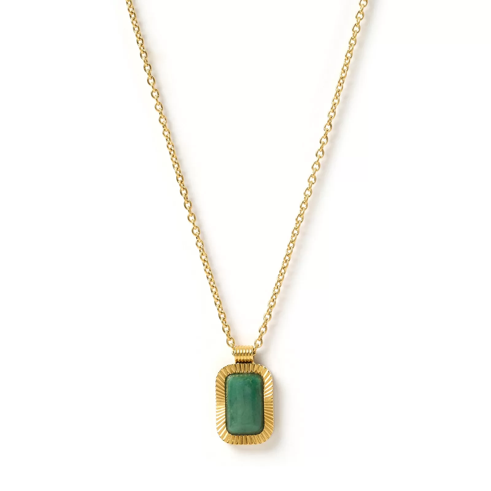 Arms Of Eve Stones | Pendant | Teo Gold Necklace - Jade