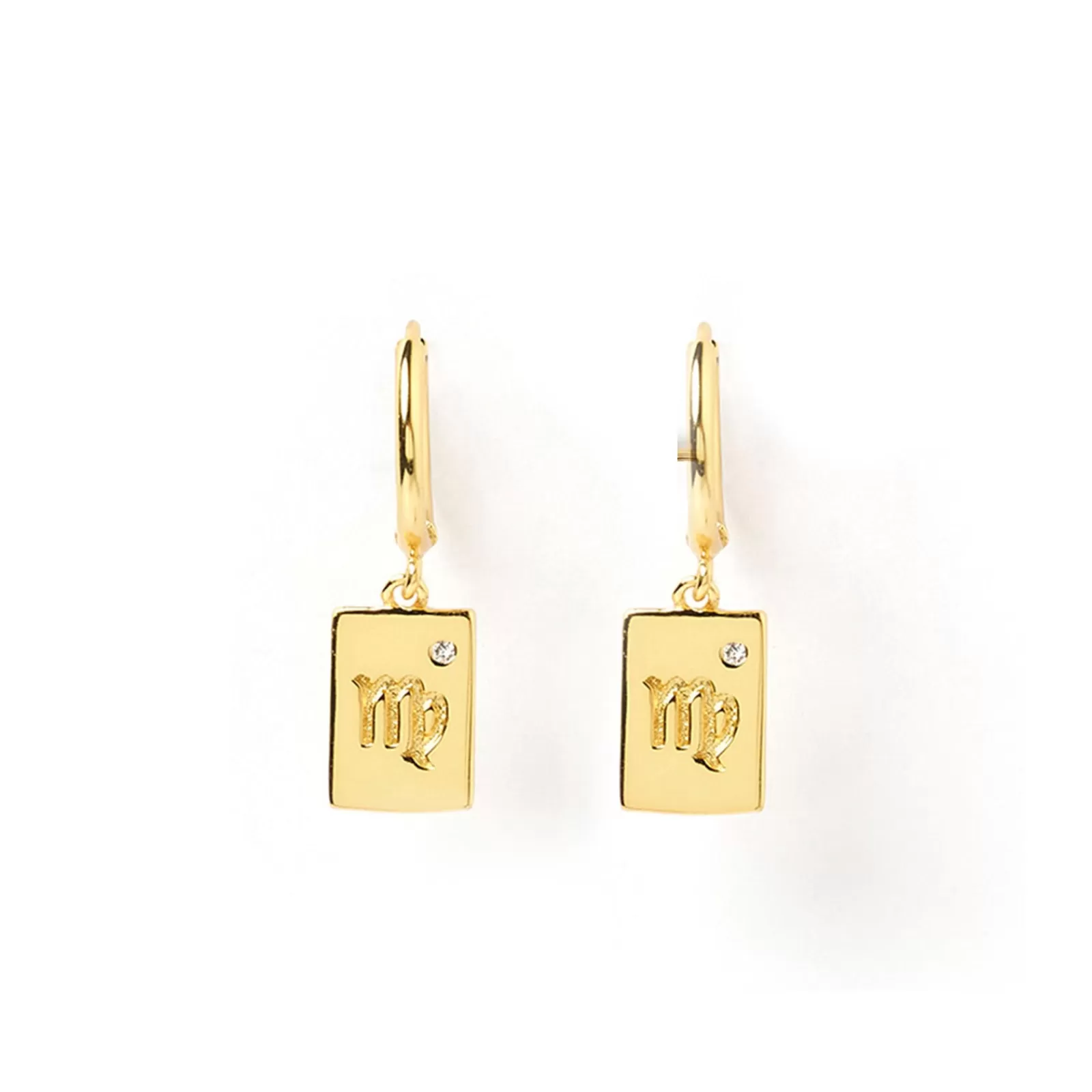 Arms Of Eve Gold | Charms | Zodiac Gold Tag Earrings