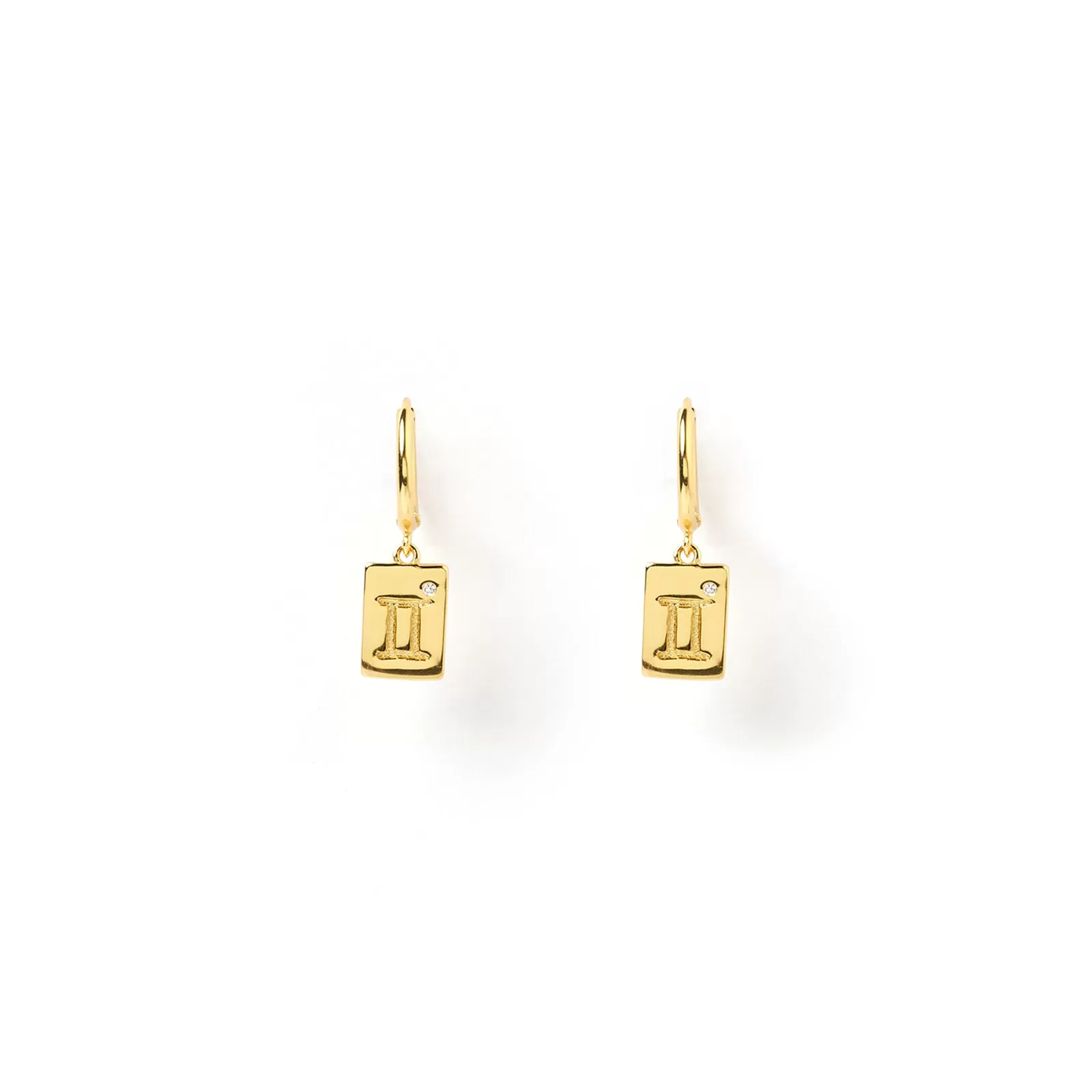 Arms Of Eve Gold | Charms | Zodiac Gold Tag Earrings