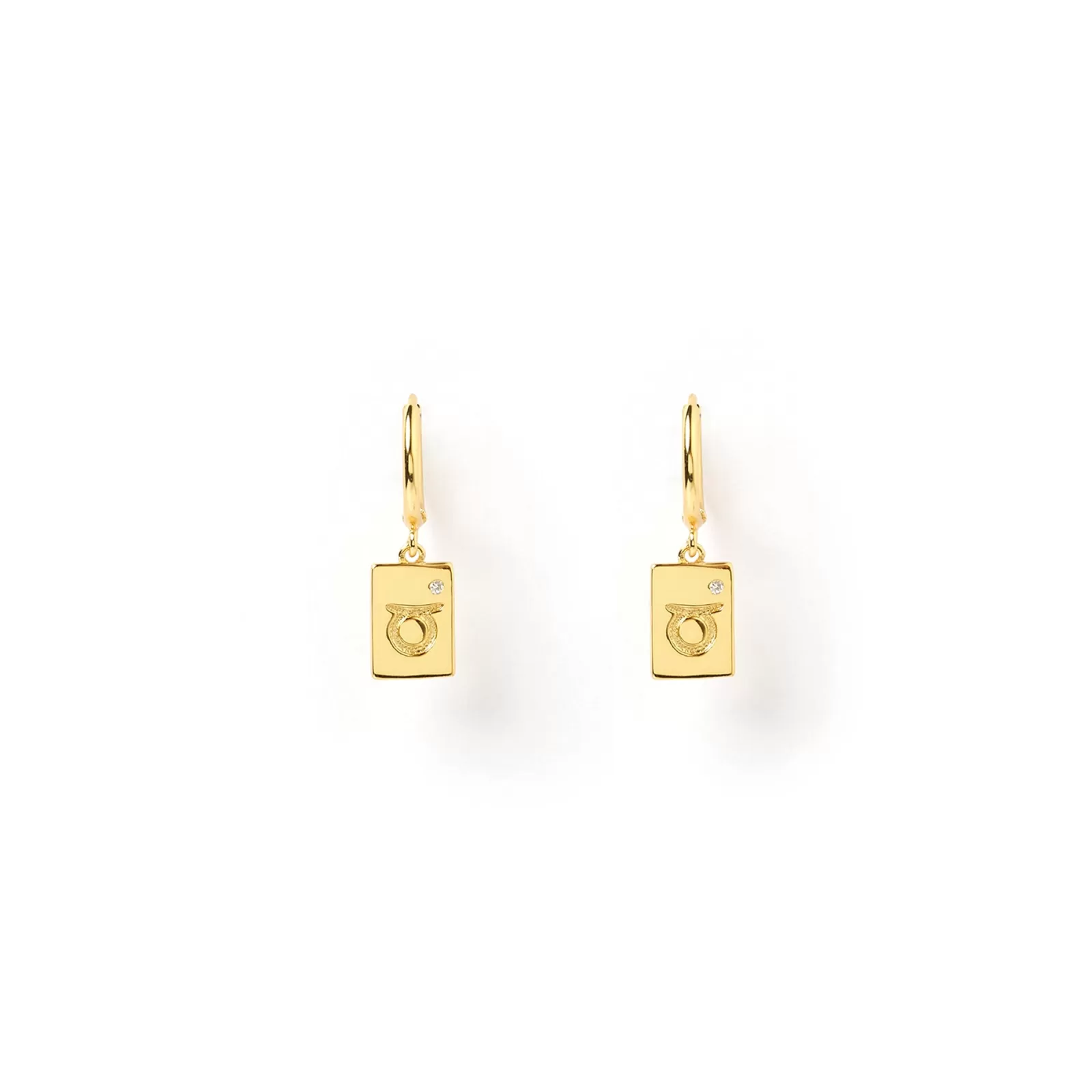 Arms Of Eve Gold | Charms | Zodiac Gold Tag Earrings