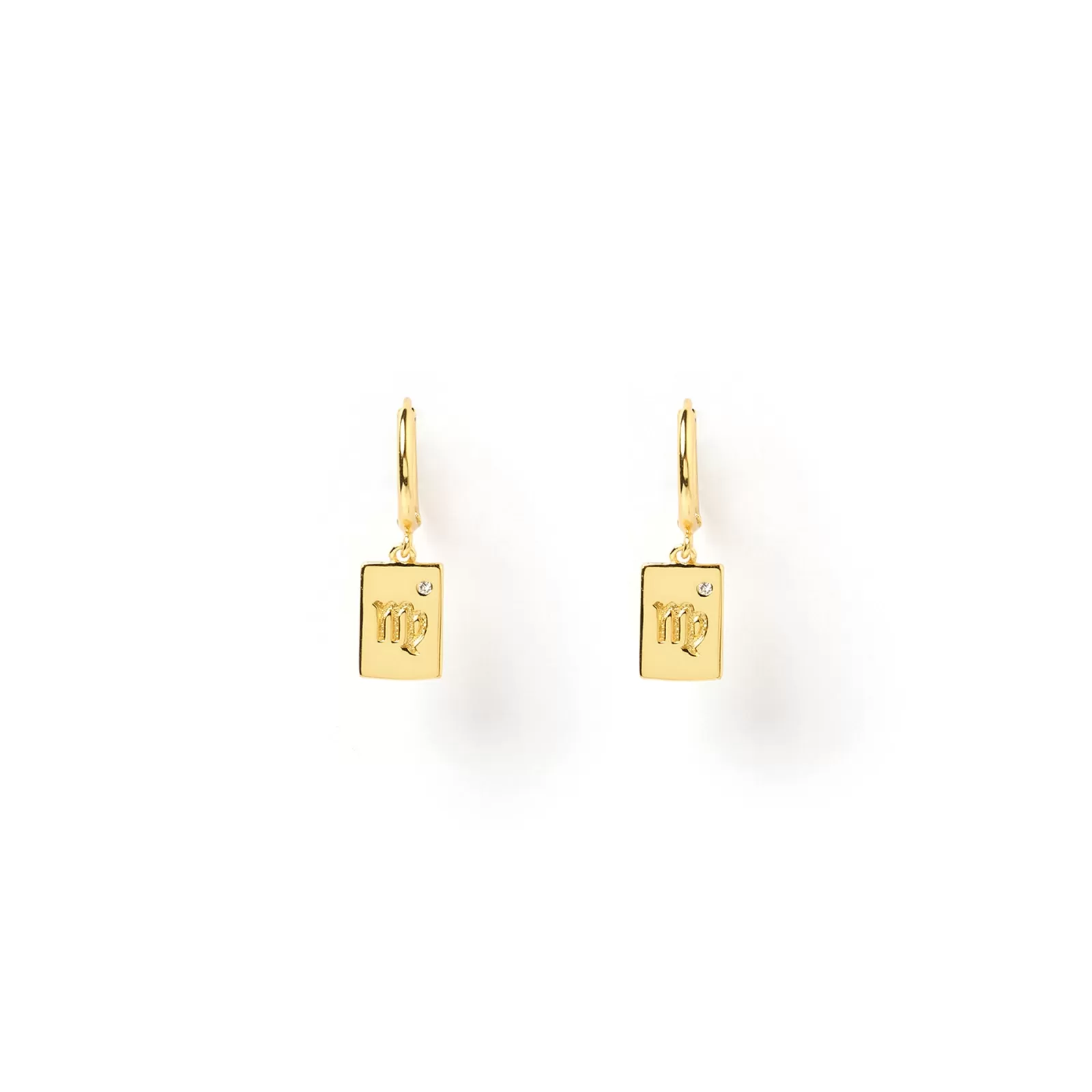 Arms Of Eve Gold | Charms | Zodiac Gold Tag Earrings
