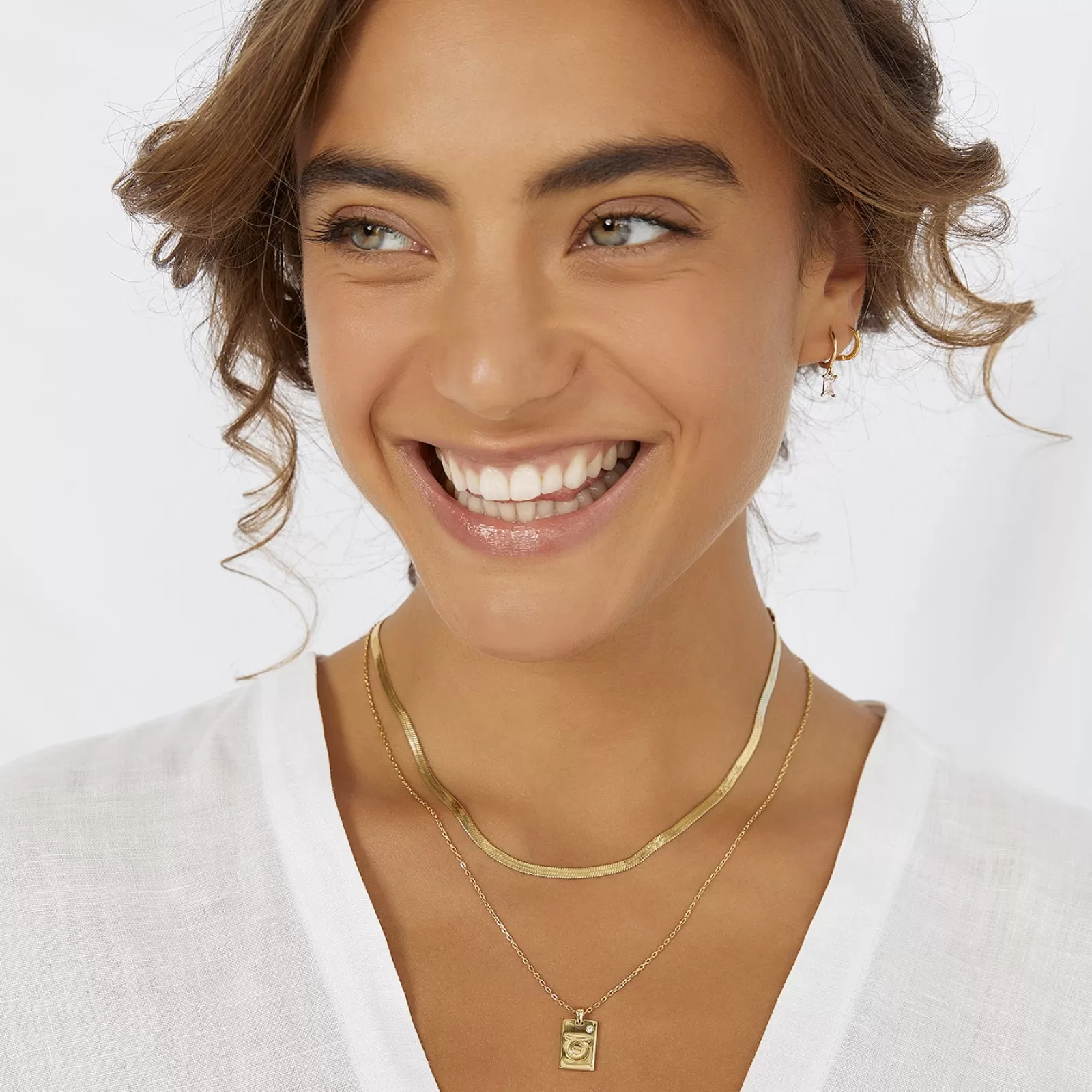 Arms Of Eve Gold | Pendant | Zodiac Gold Tag Necklace